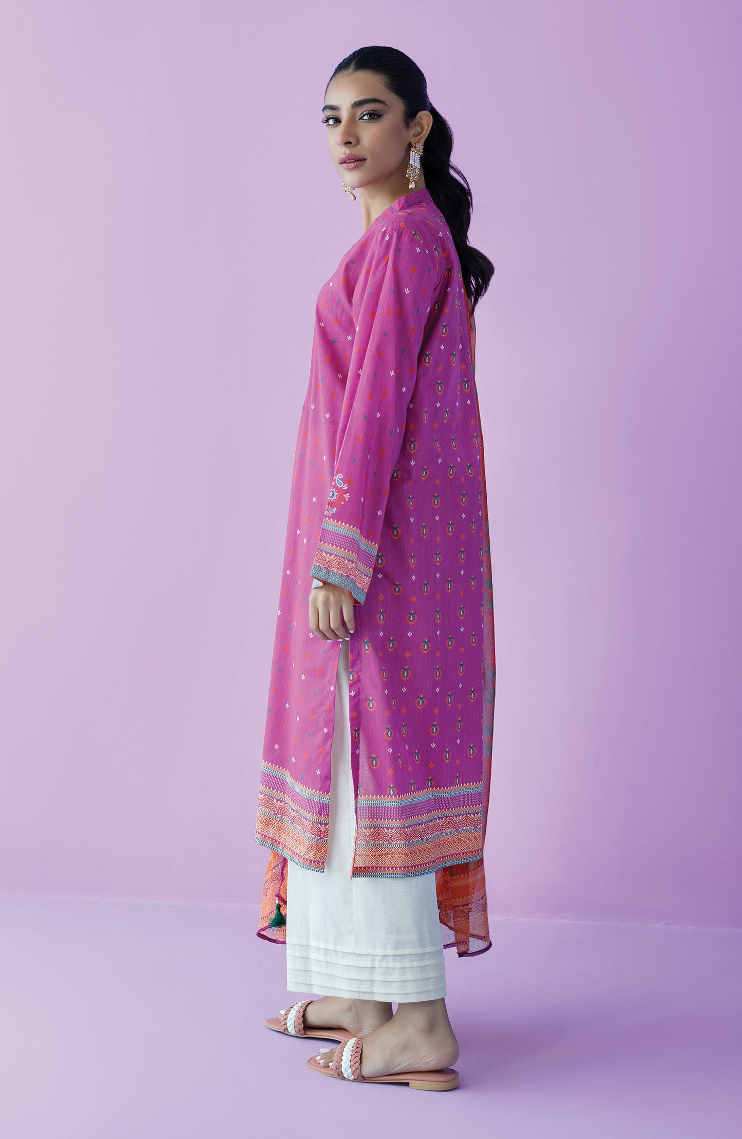 Orient - Unstitched 2 Piece Printed Lawn Shirt and Chiffon Dupatta
