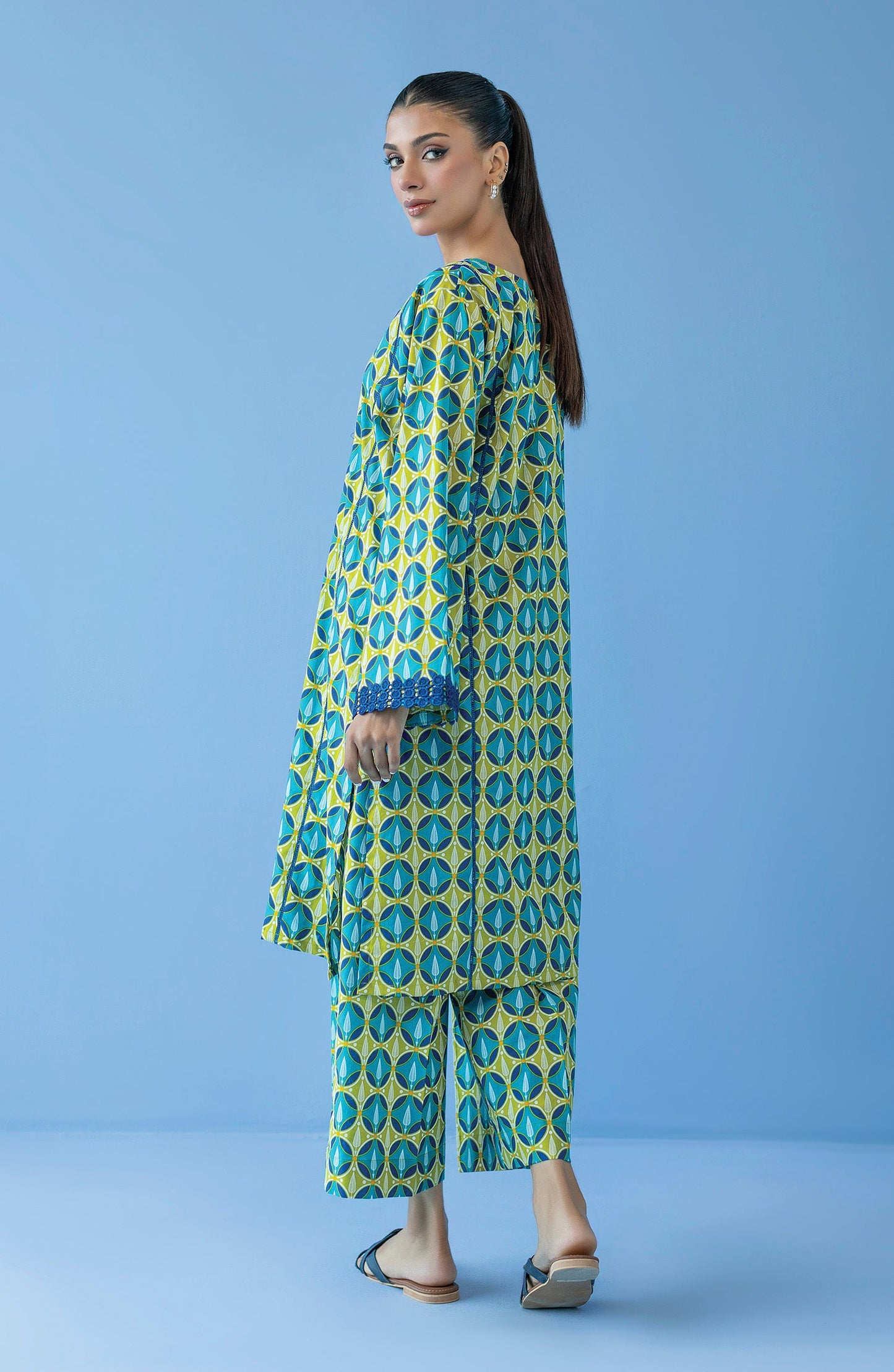 Orient - Unstitched 2 Piece Printed Cambric Shirt and Cambric Pant