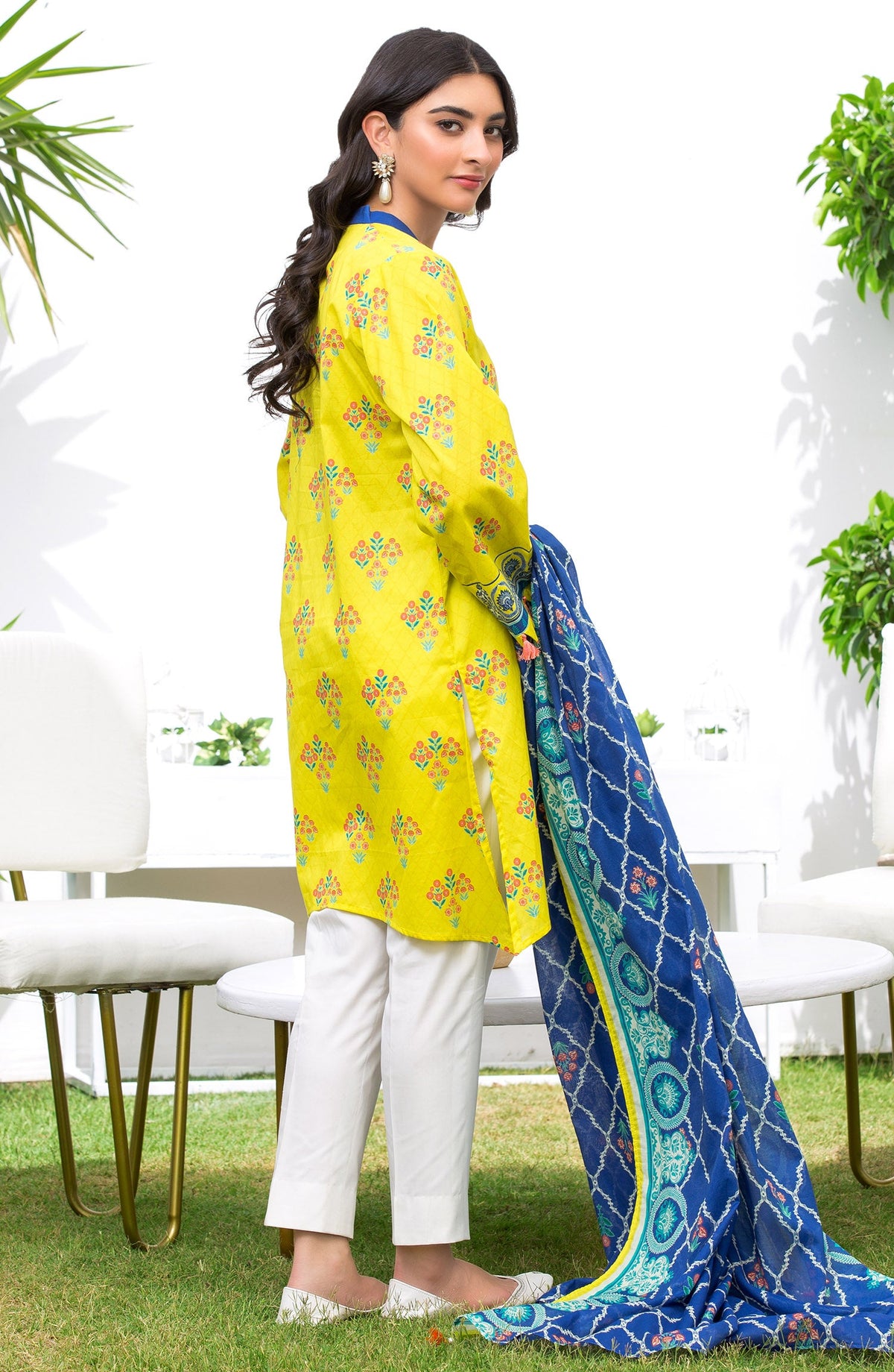 Orient - Unstitched 2 Piece Printed Lawn Shirt Dupatta