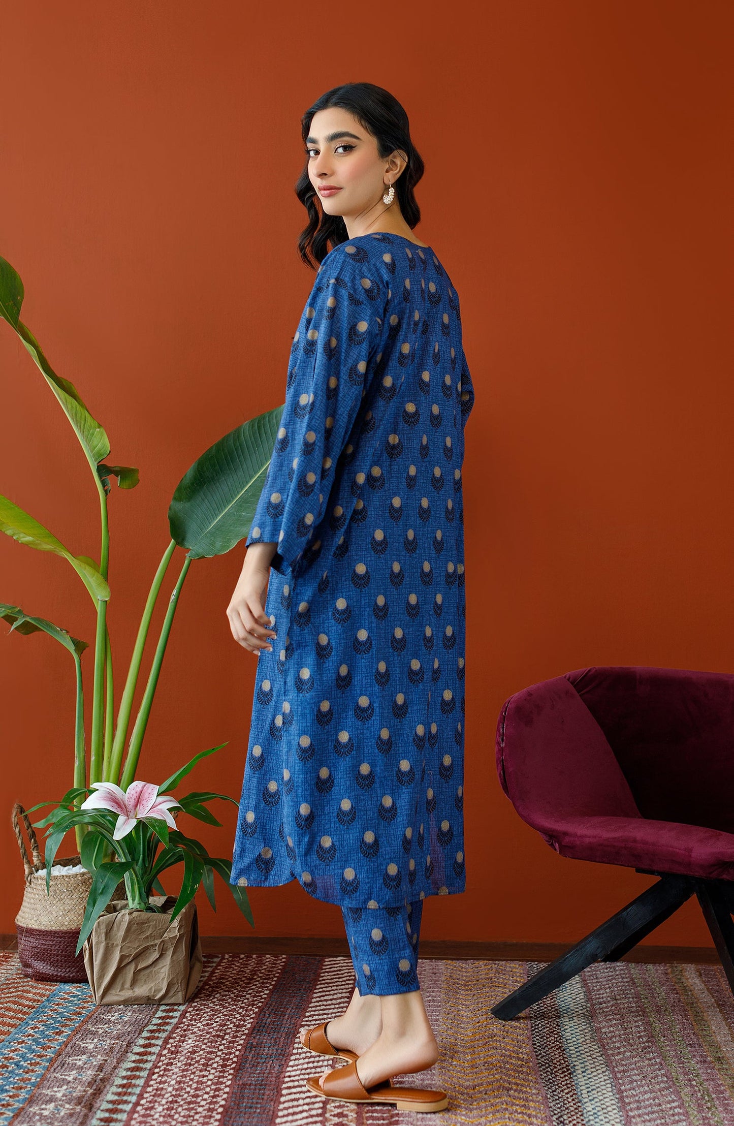 Orient - Unstitched 2 Piece Printed Cotton Slub Shirt and Cotton Pant