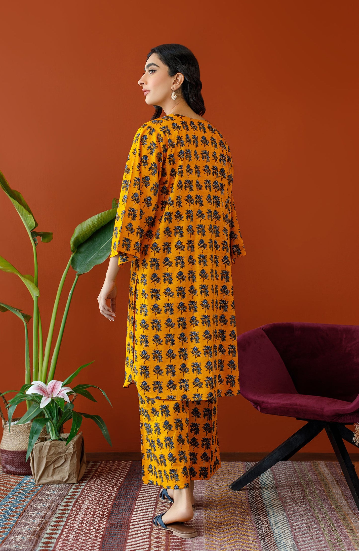 Orient - Unstitched 2 Piece Embroidered Khaddar Shirt and Khaddar Pant
