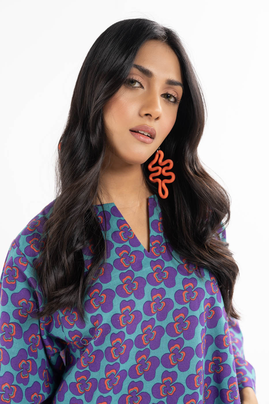 Printed Khaddar Shirt
