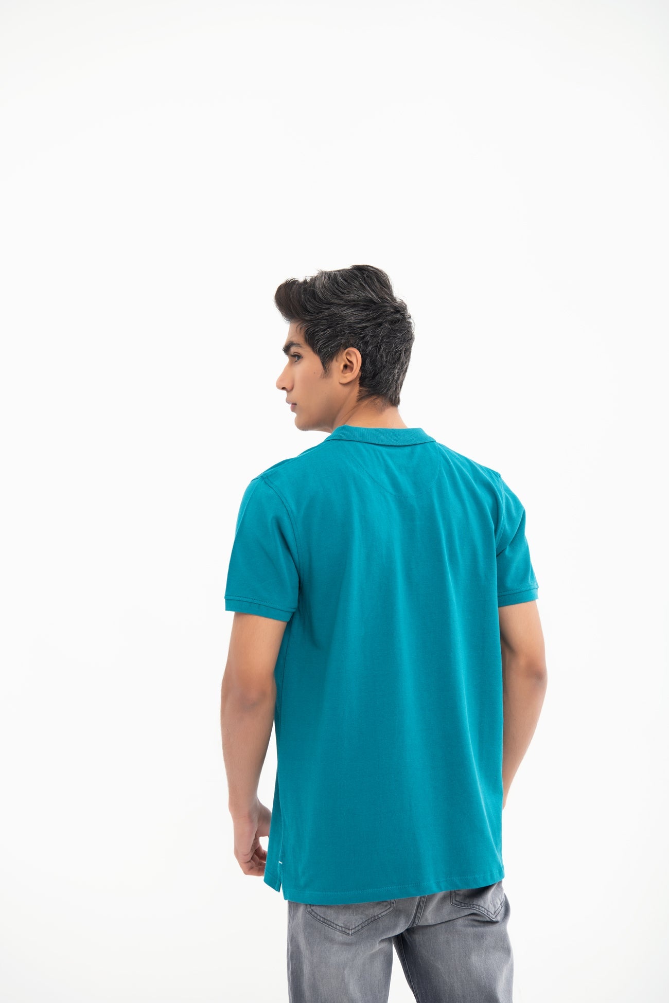 BTW - V NECK REGULAR FIT COTTON POLO SHIRT