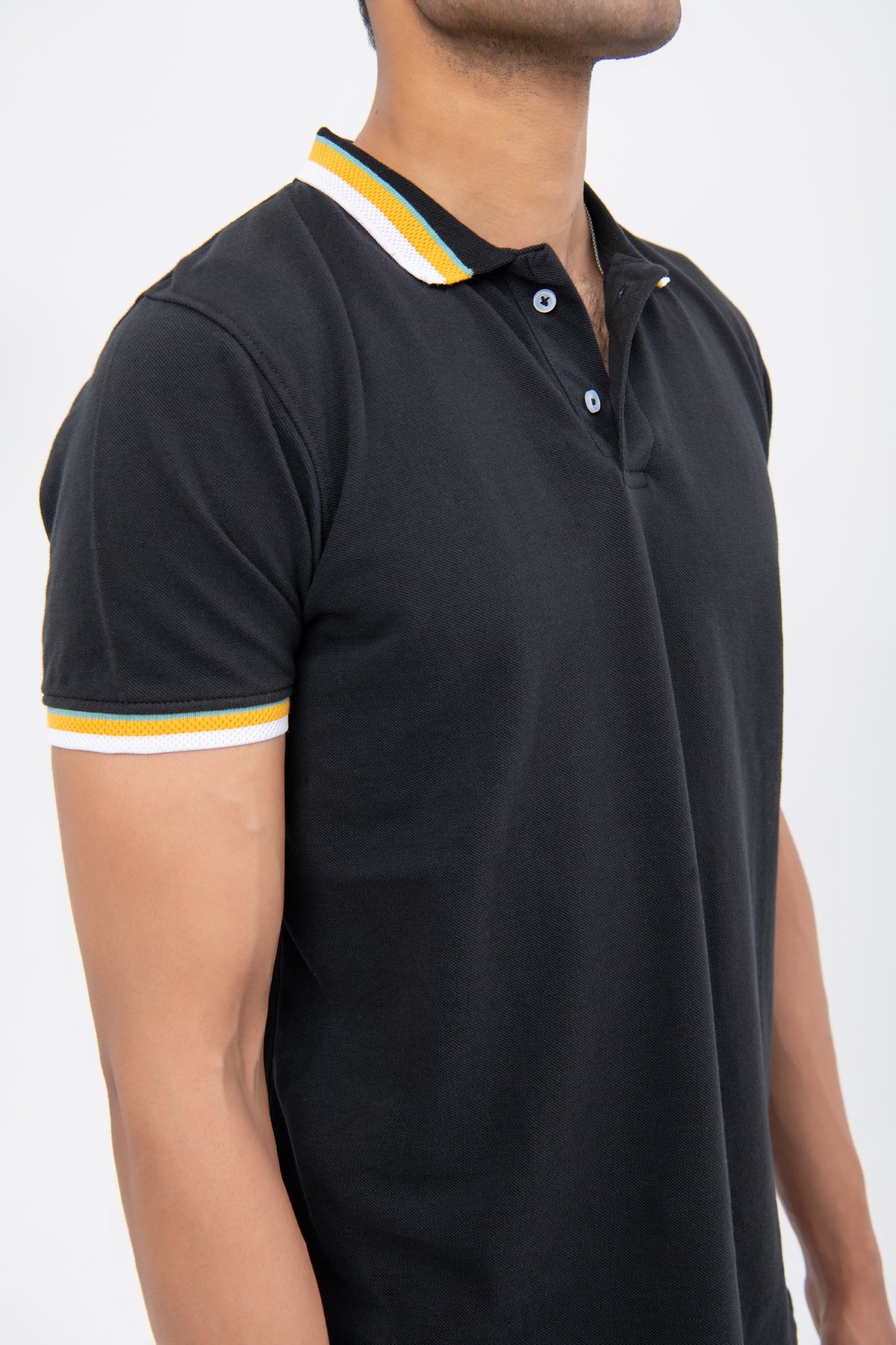 BTW - CONTRAST SHORT SLEEVE POLO SHIRT