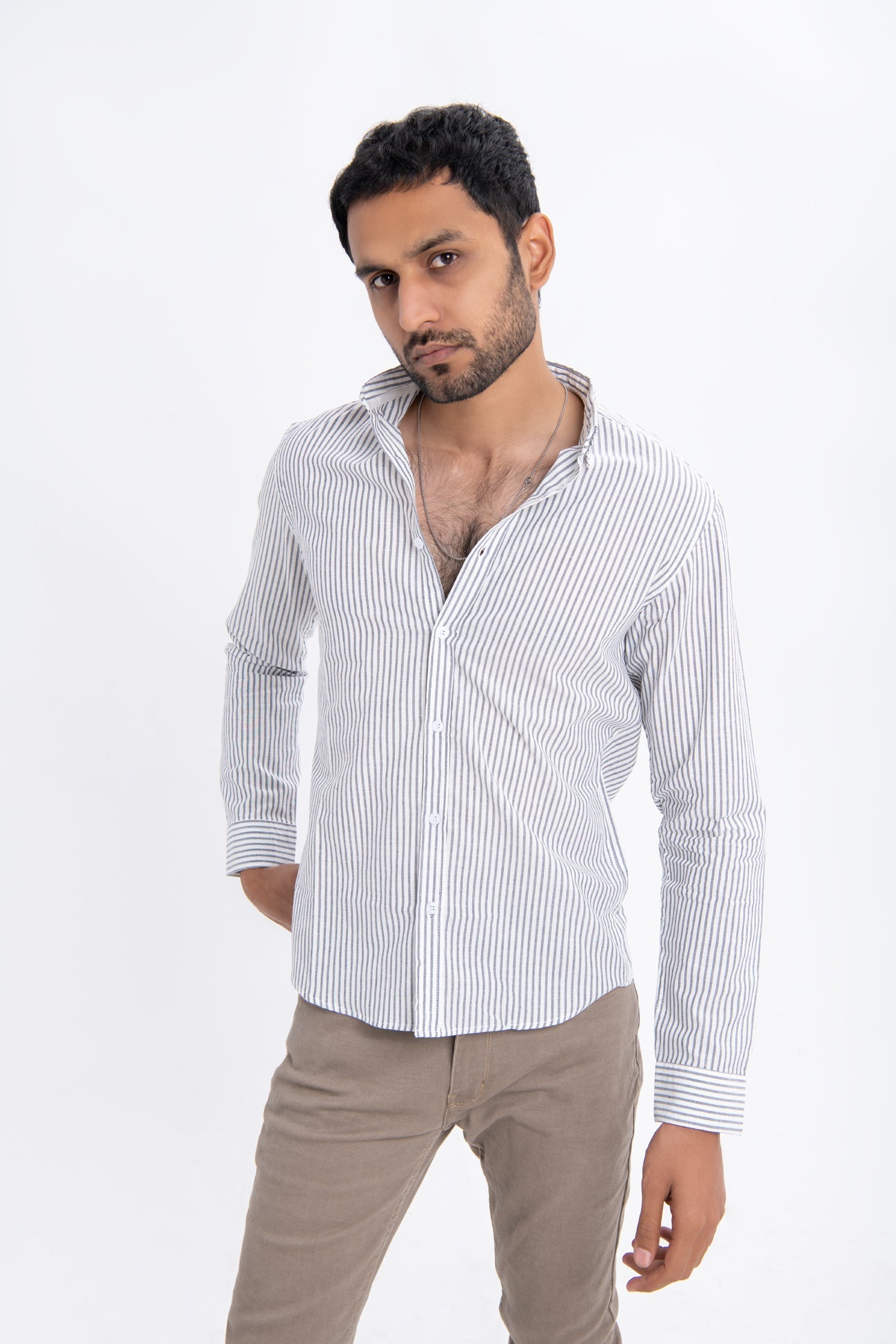 BTW - THE STRIPE BUTTON DOWN SHIRT