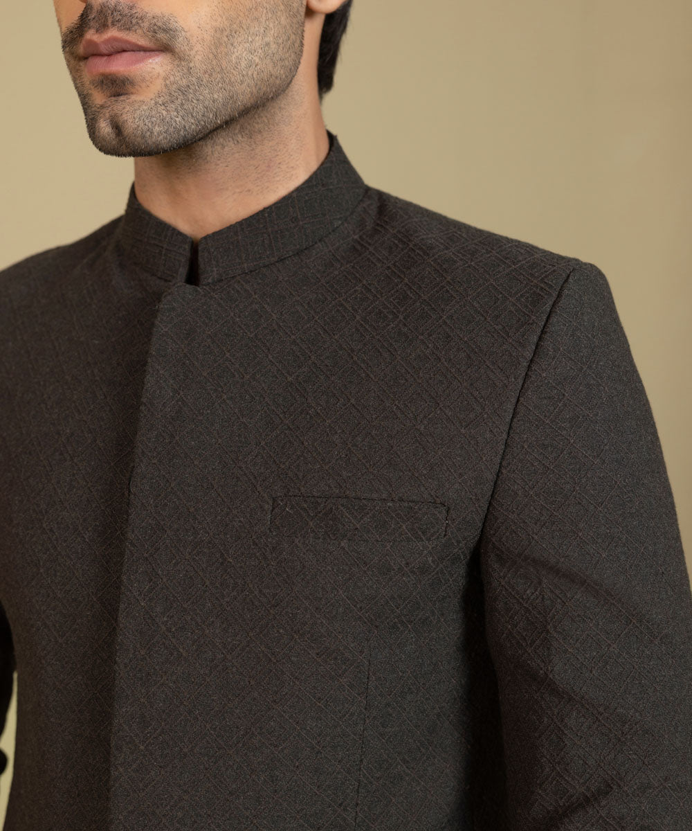 Sapphire - Embroidered Luxury Wool Prince Coat
