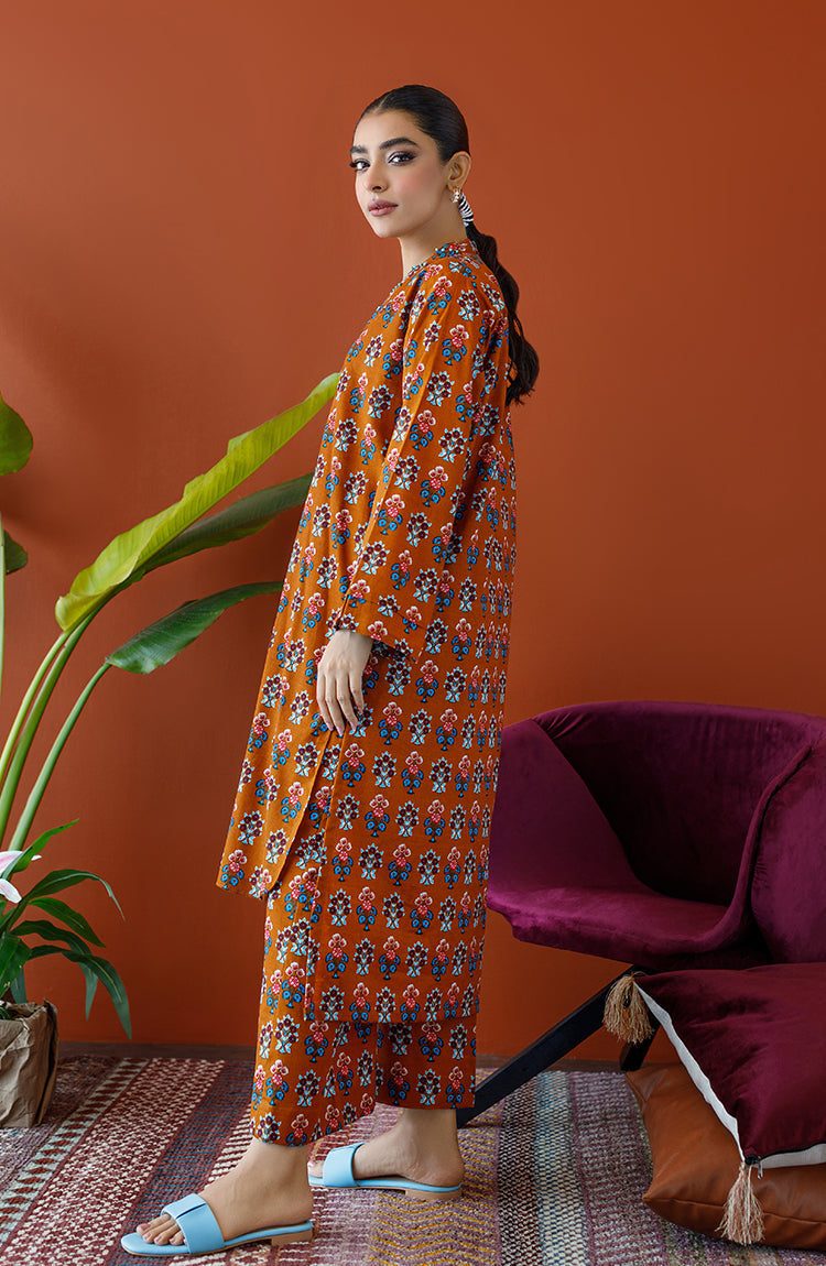 Orient - Stitched 2 Piece Printed Khaddar Shirt and Khaddar Pant
