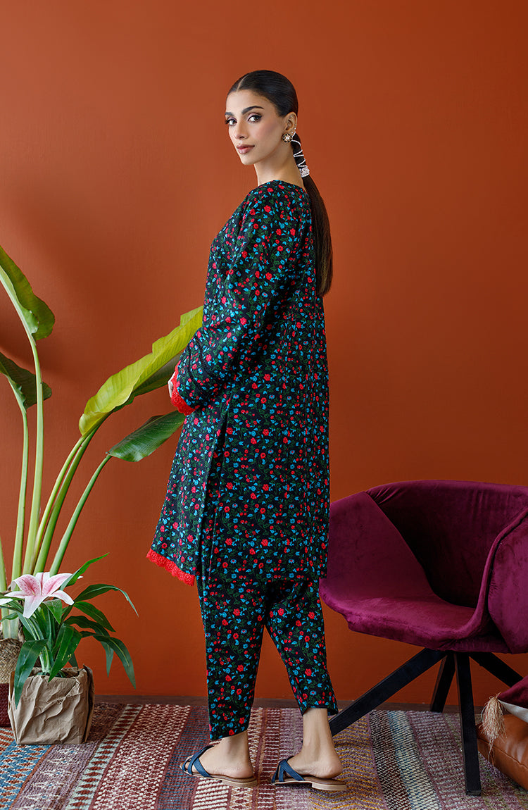 Orient - Stitched 2 Piece Printed Khaddar Shirt and Khaddar Pant