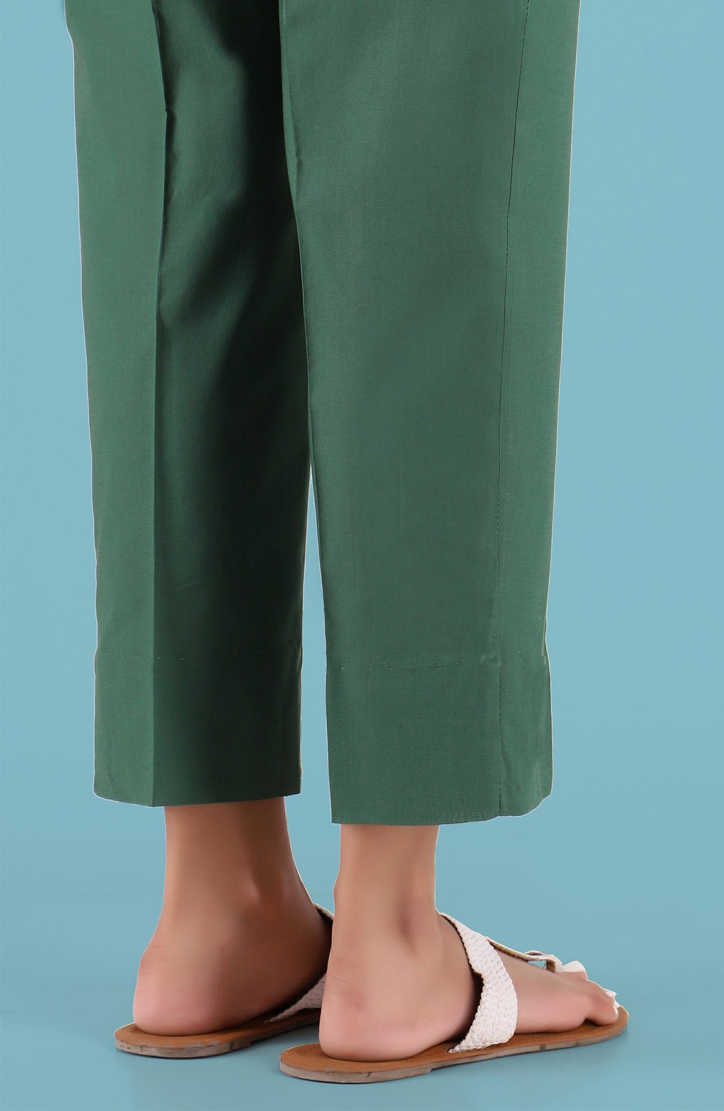 Orient - Unstitched Cambric Bottom Fabric- Green