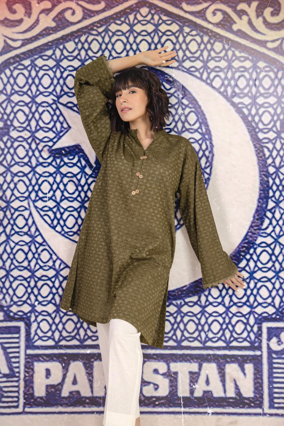 Dyed Chikan Kari Kurti