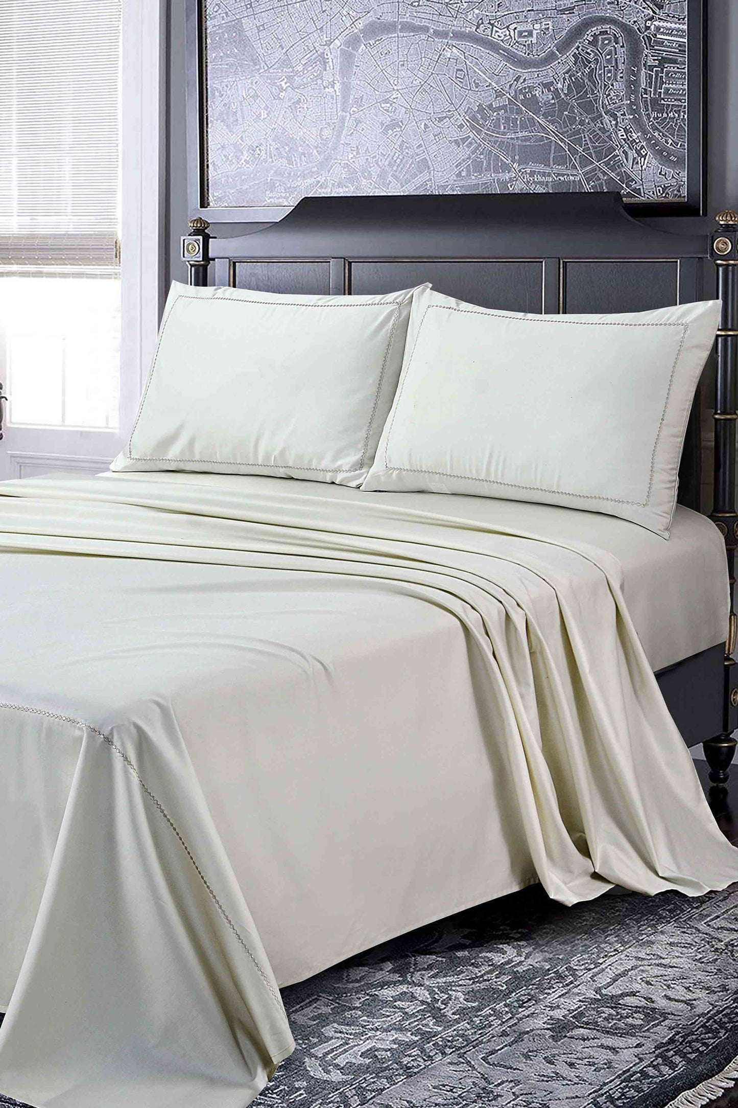 Nishat Linen - Off White Dyed Sheet Set