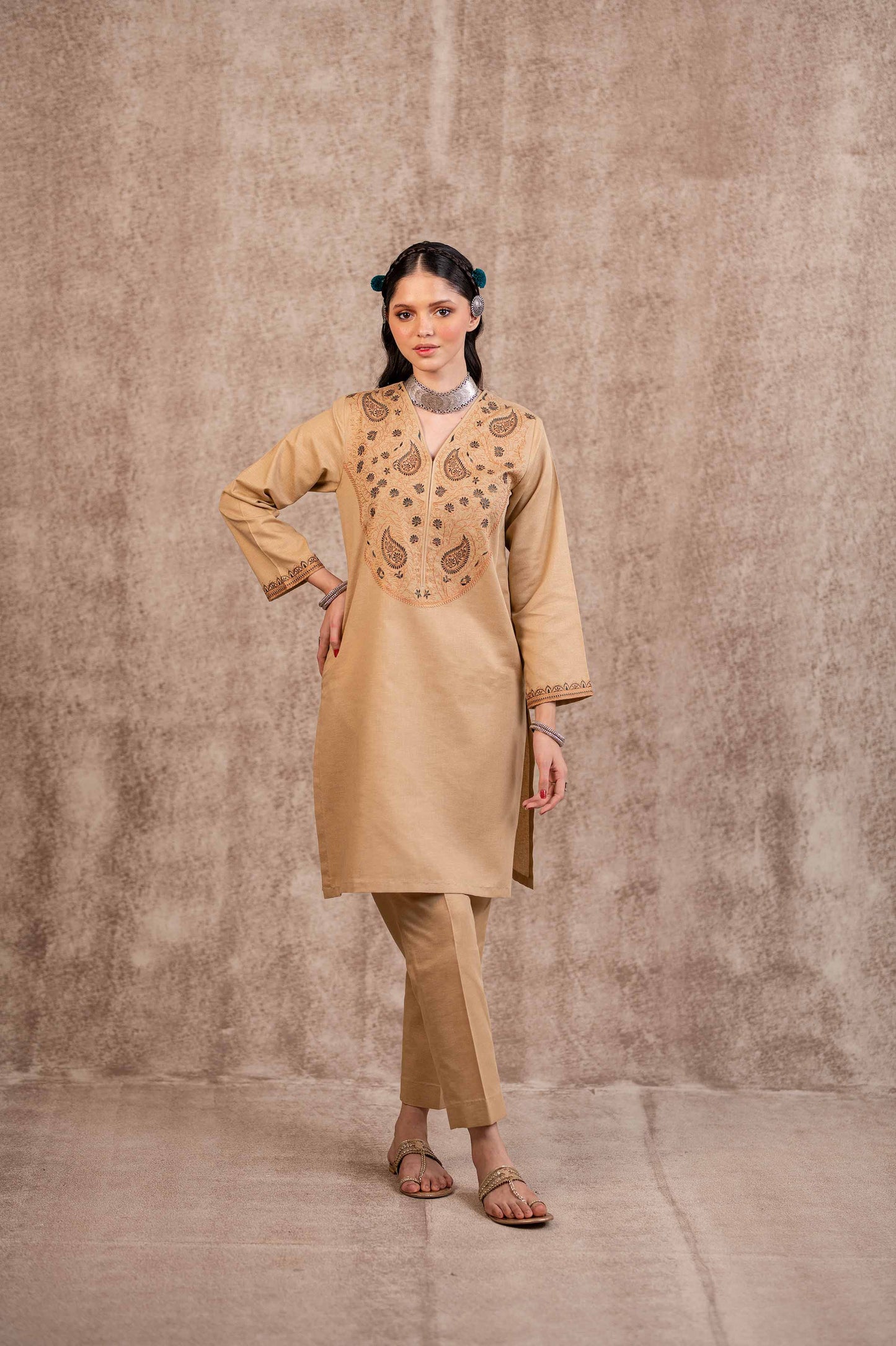 Nishat Linen - 2 Piece - Embroidered Suit - PW23-03