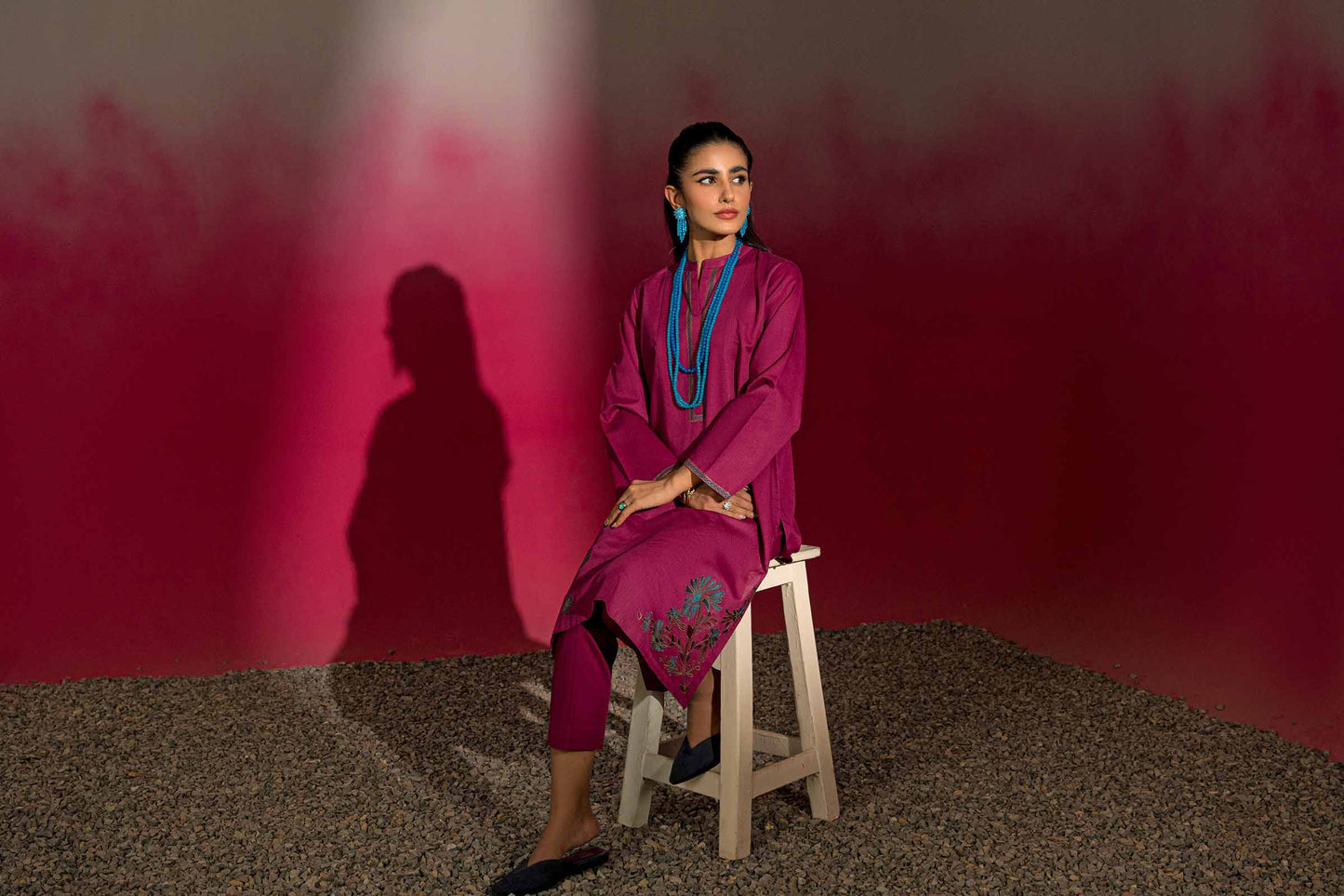 Nishat Linen - 2 Piece - Embroidered Suit - PW23-10