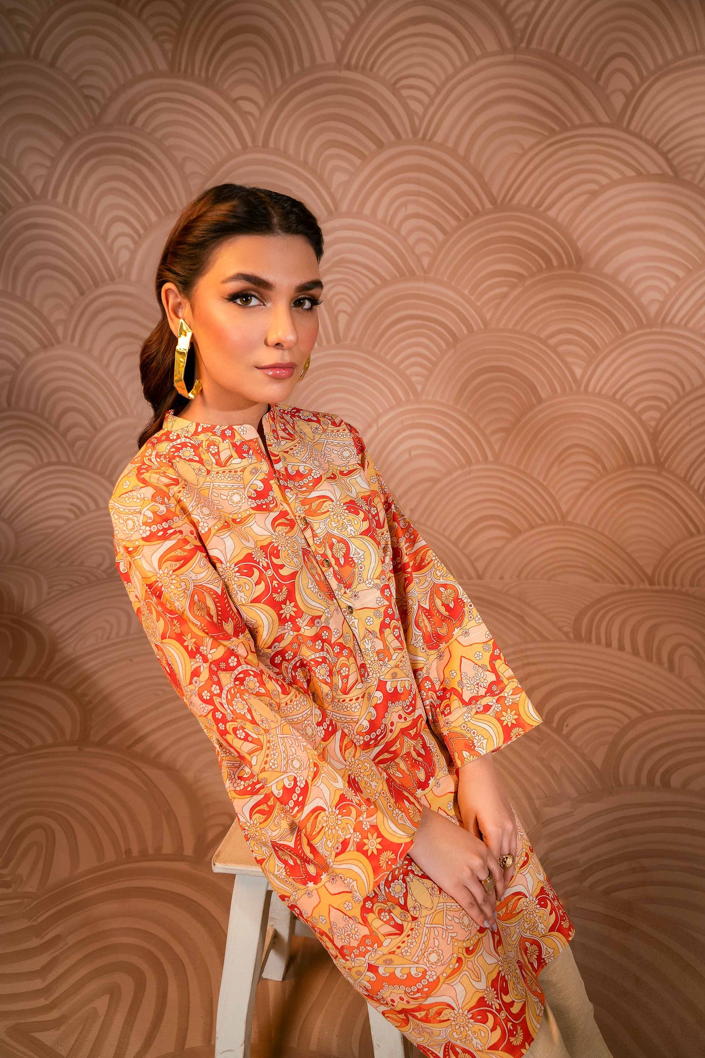 Nishat Linen - Printed Shirt - PW23-125