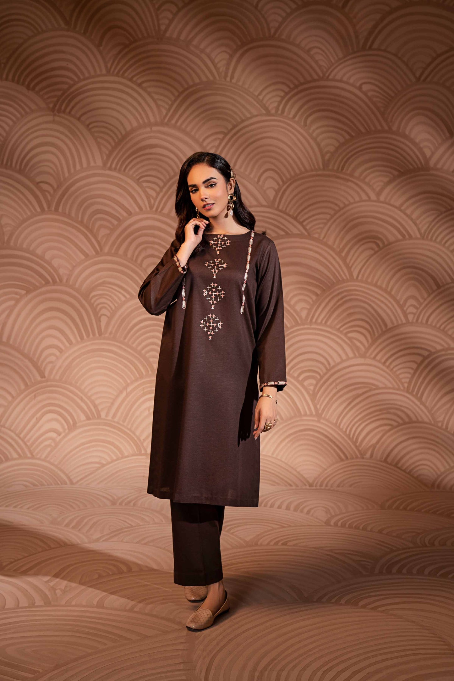 Nishat Linen - 2 Piece - Embroidered Suit - PW23-13