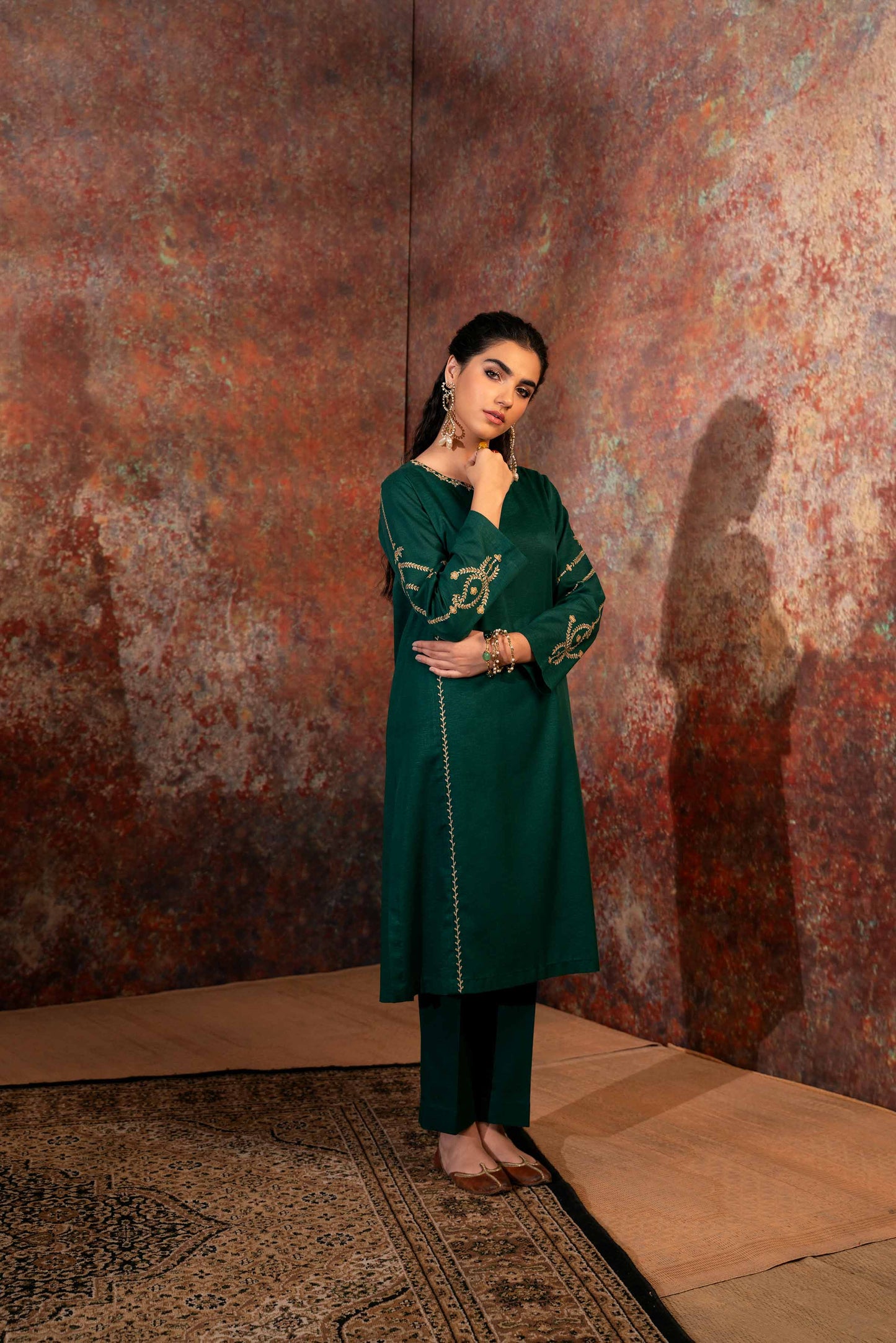 Nishat Linen - 2 Piece - Embroidered Suit - PW23-14