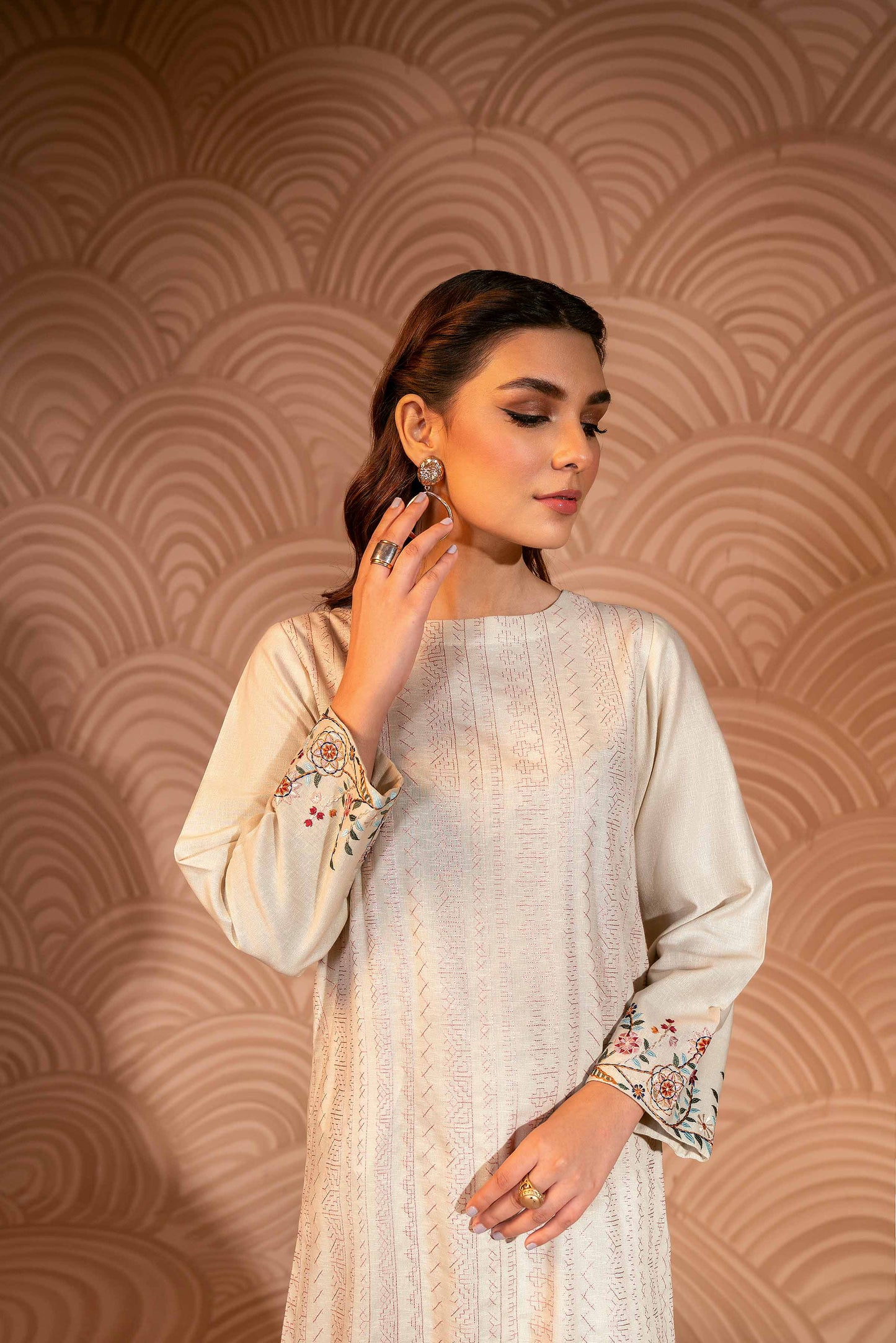 Nishat Linen - 2 Piece - Embroidered Suit - PW23-15