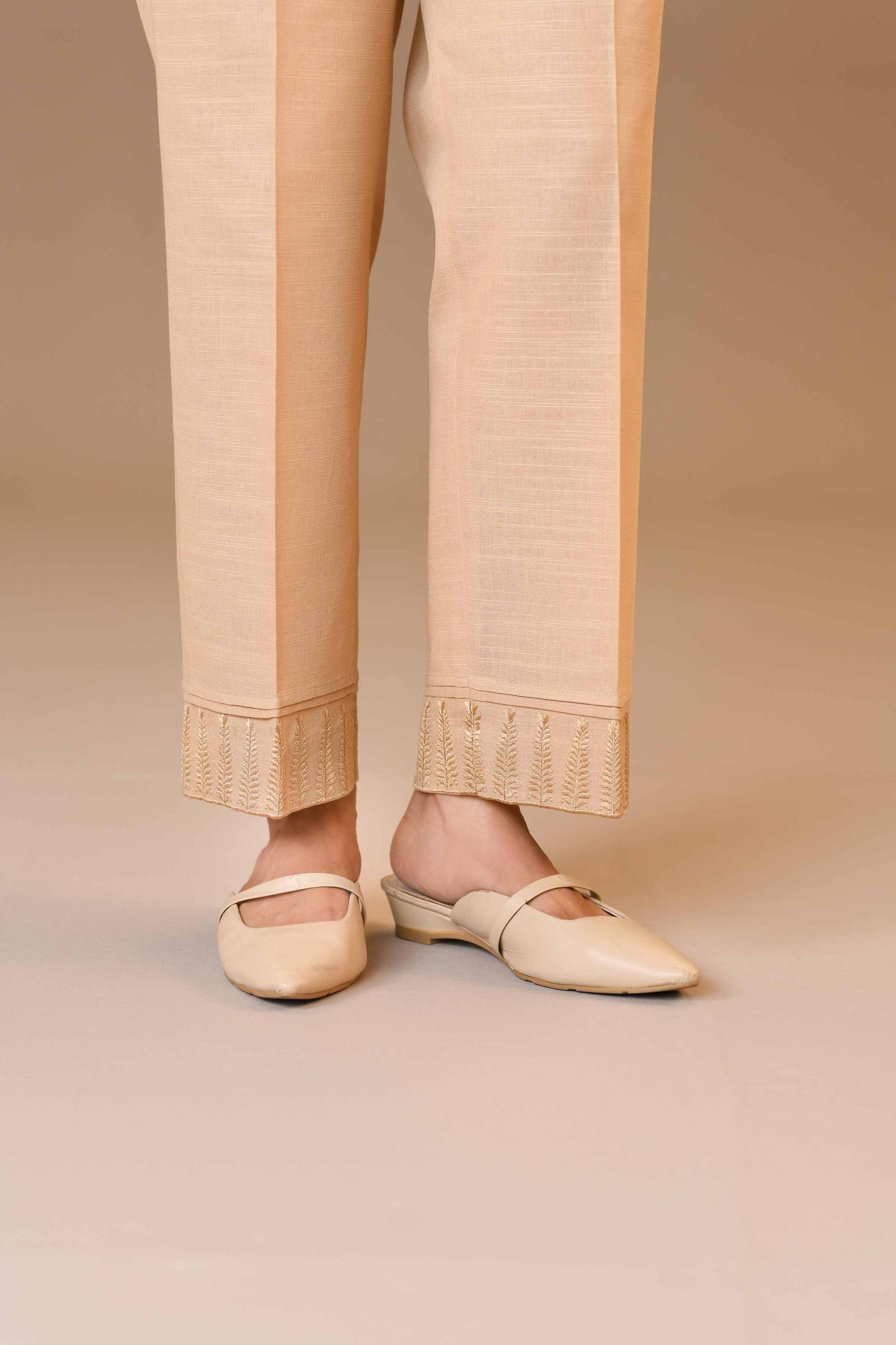 Nishat Linen - Embroidered Trousers - PW23-169