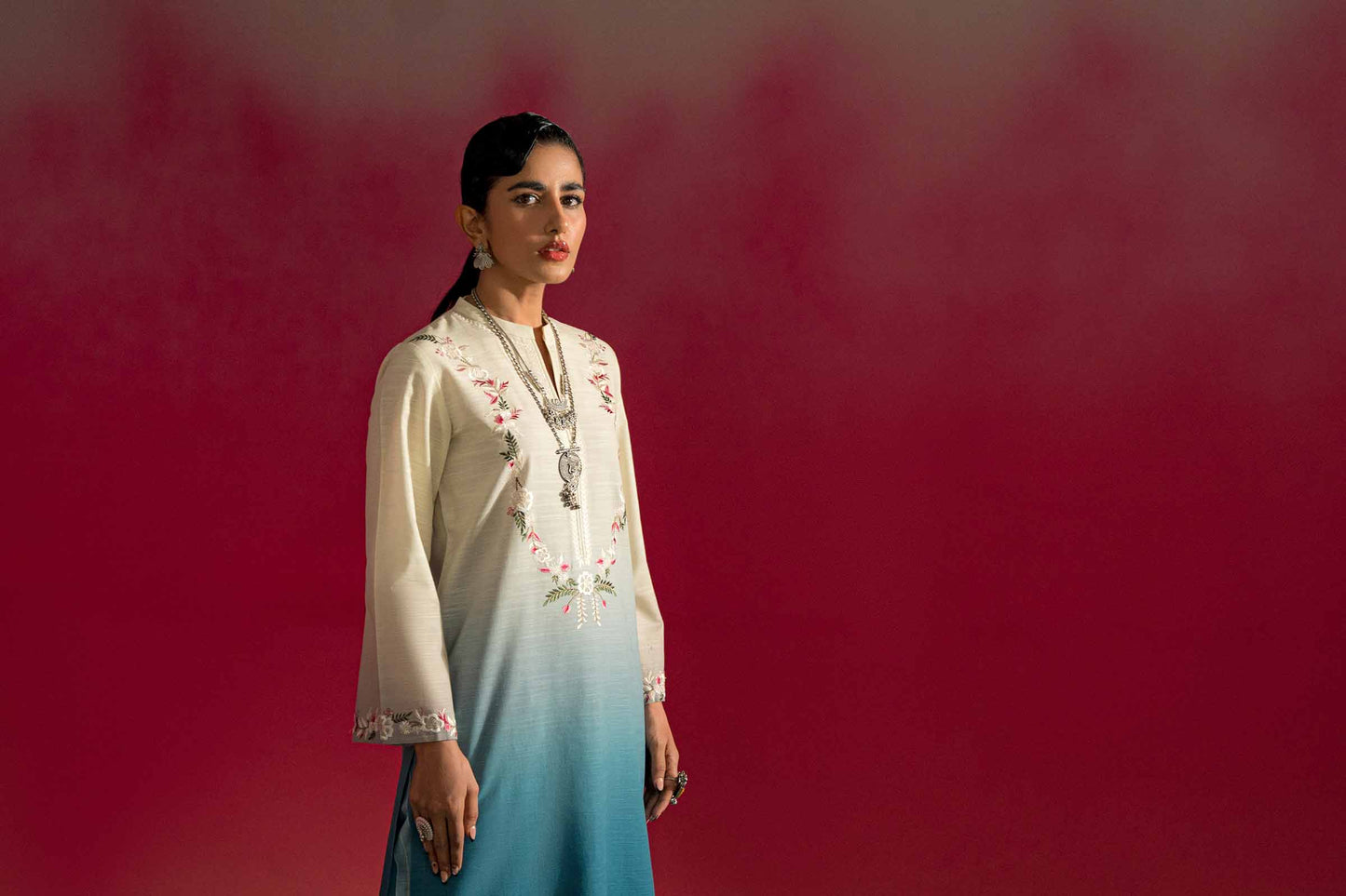 Nishat Linen - 2 Piece - Printed Embroidered Suit - PW23-193