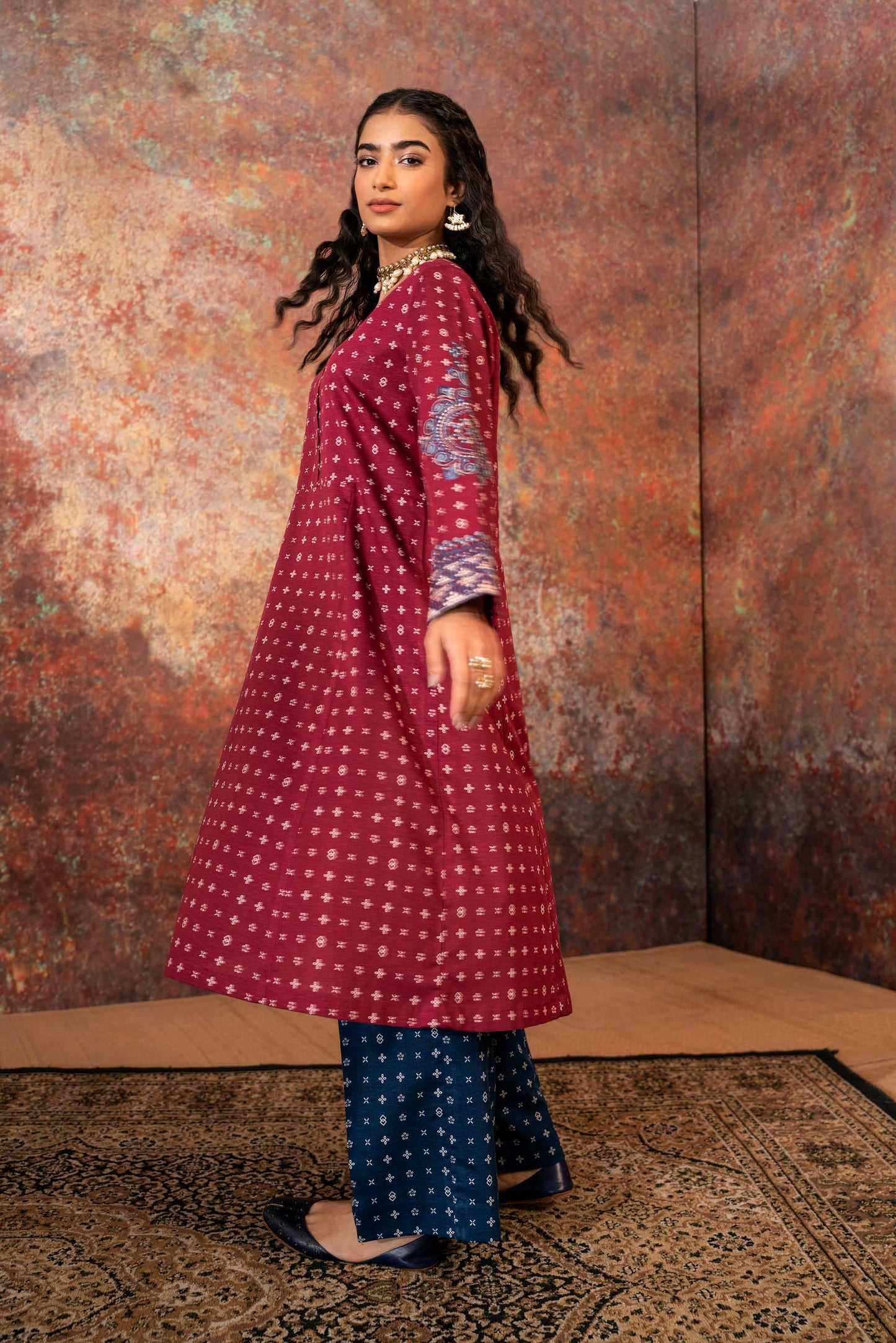 Nishat Linen - 2 Piece - Printed Embroidered Suit - PW23-204