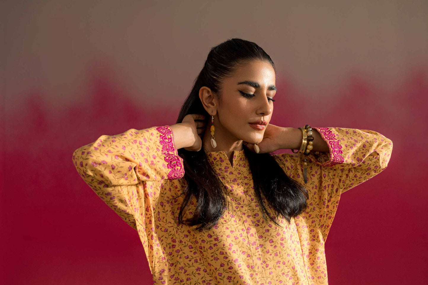 Nishat Linen - 2 Piece - Printed Embroidered Suit - PW23-228