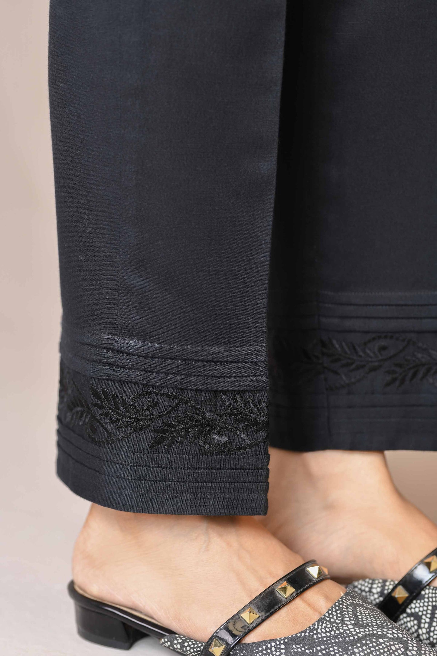 Nishat Linen - Embroidered Trousers - PW23-255