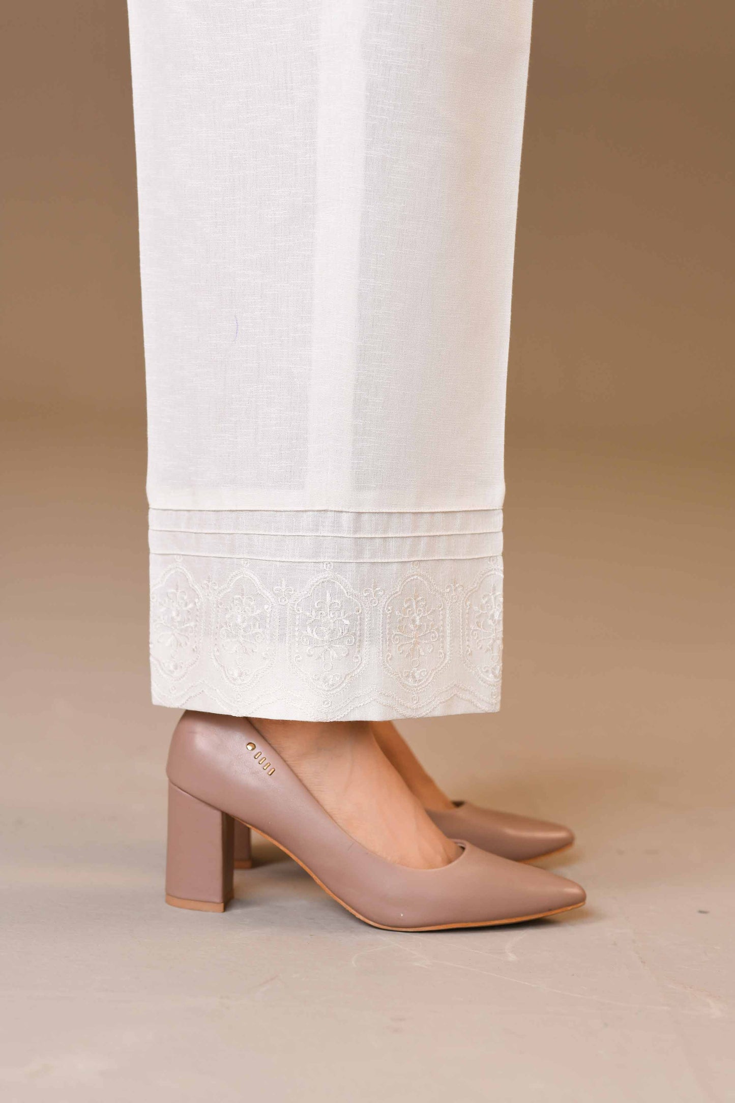 Nishat Linen - Embroidered Trousers - PW23-271