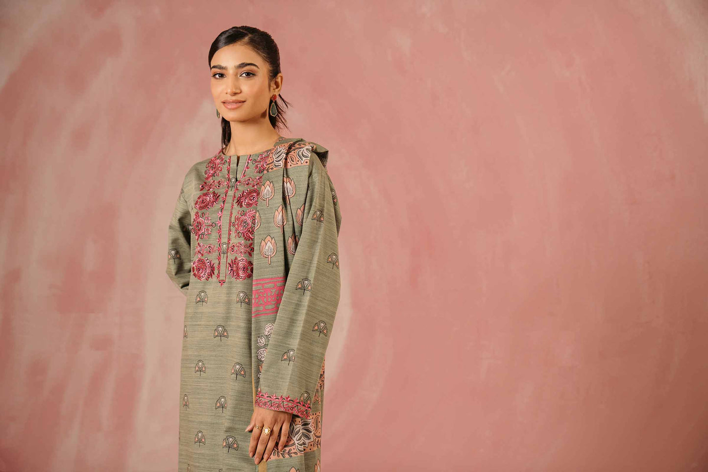 Nishat Linen - 3 Piece - Printed Embroidered Suit - PW23-298