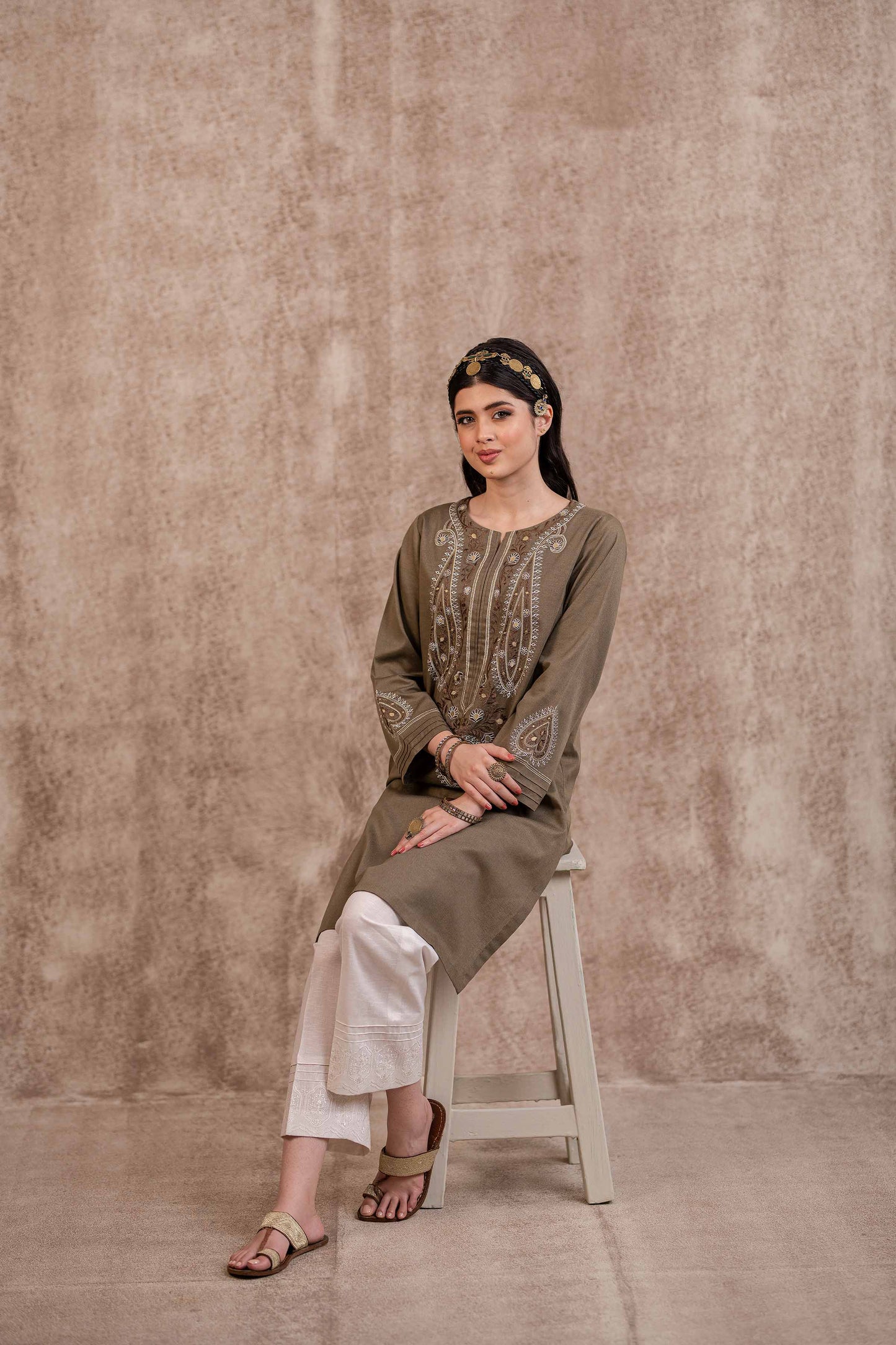 Nishat Linen - Embroidered Shirt - PW23-30