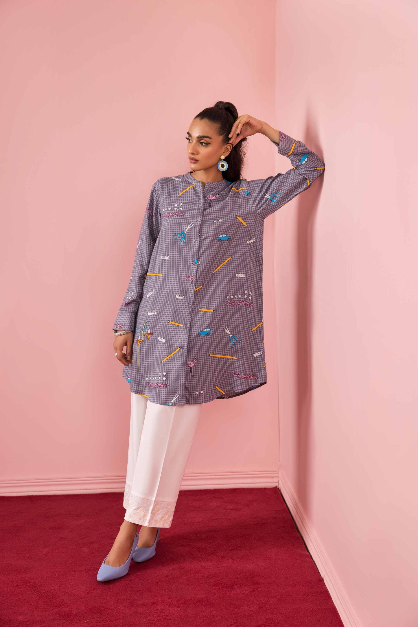 Nishat Linen - Printed Shirt - PW23-336