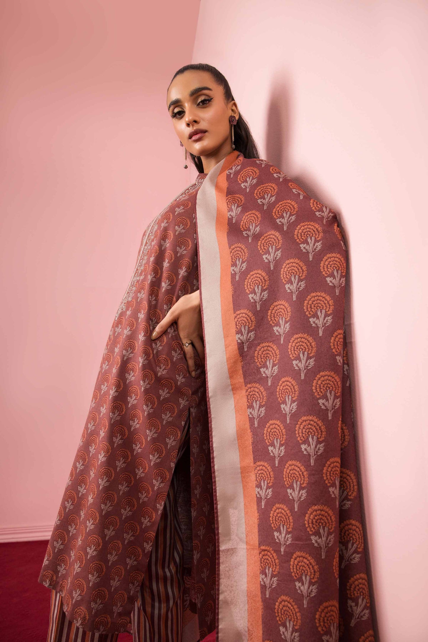 Nishat Linen - 3 Piece - Printed Embroidered Suit - PW23-341