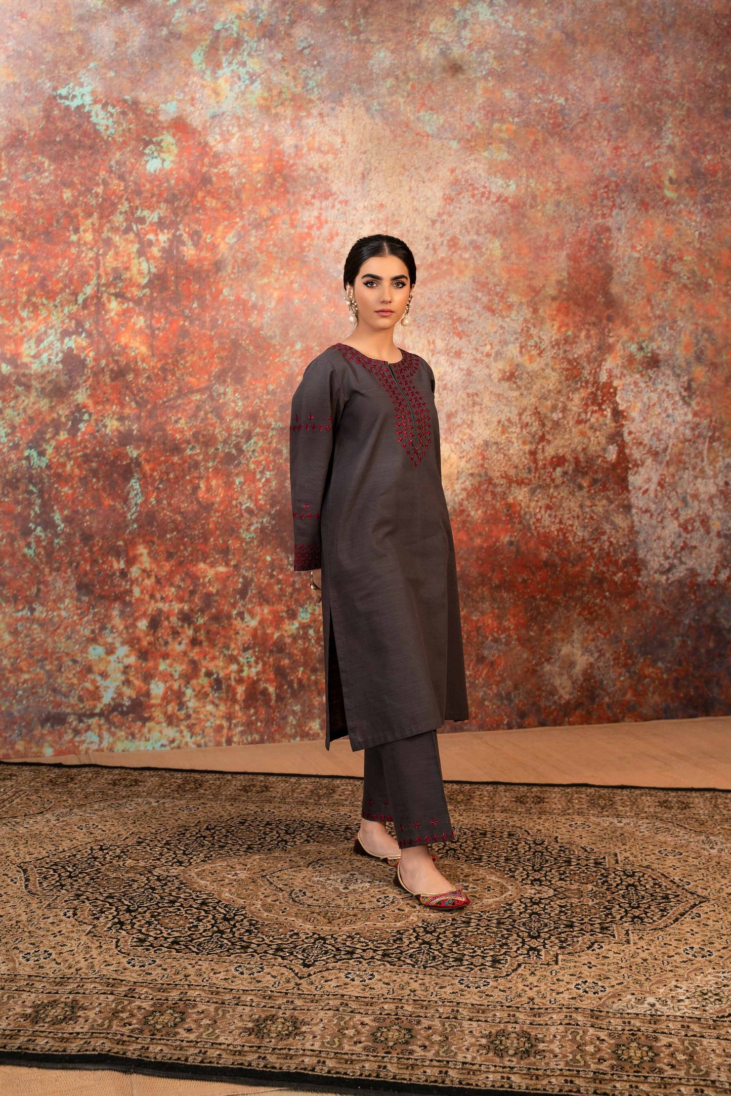 Nishat Linen - 2 Piece - Embroidered Suit - PW23-42
