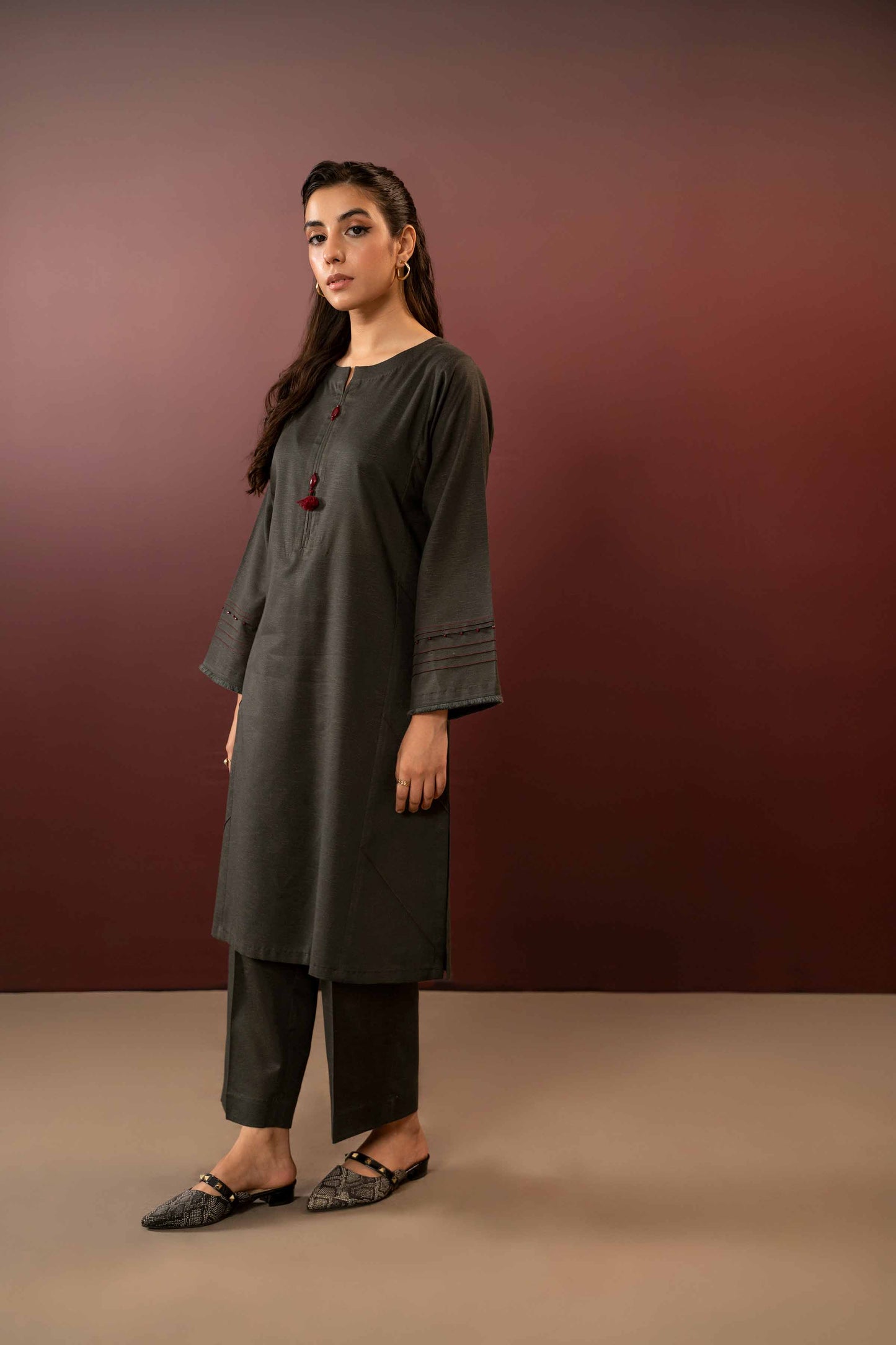 Nishat Linen - 2 Piece - Embroidered Suit - PW23-57