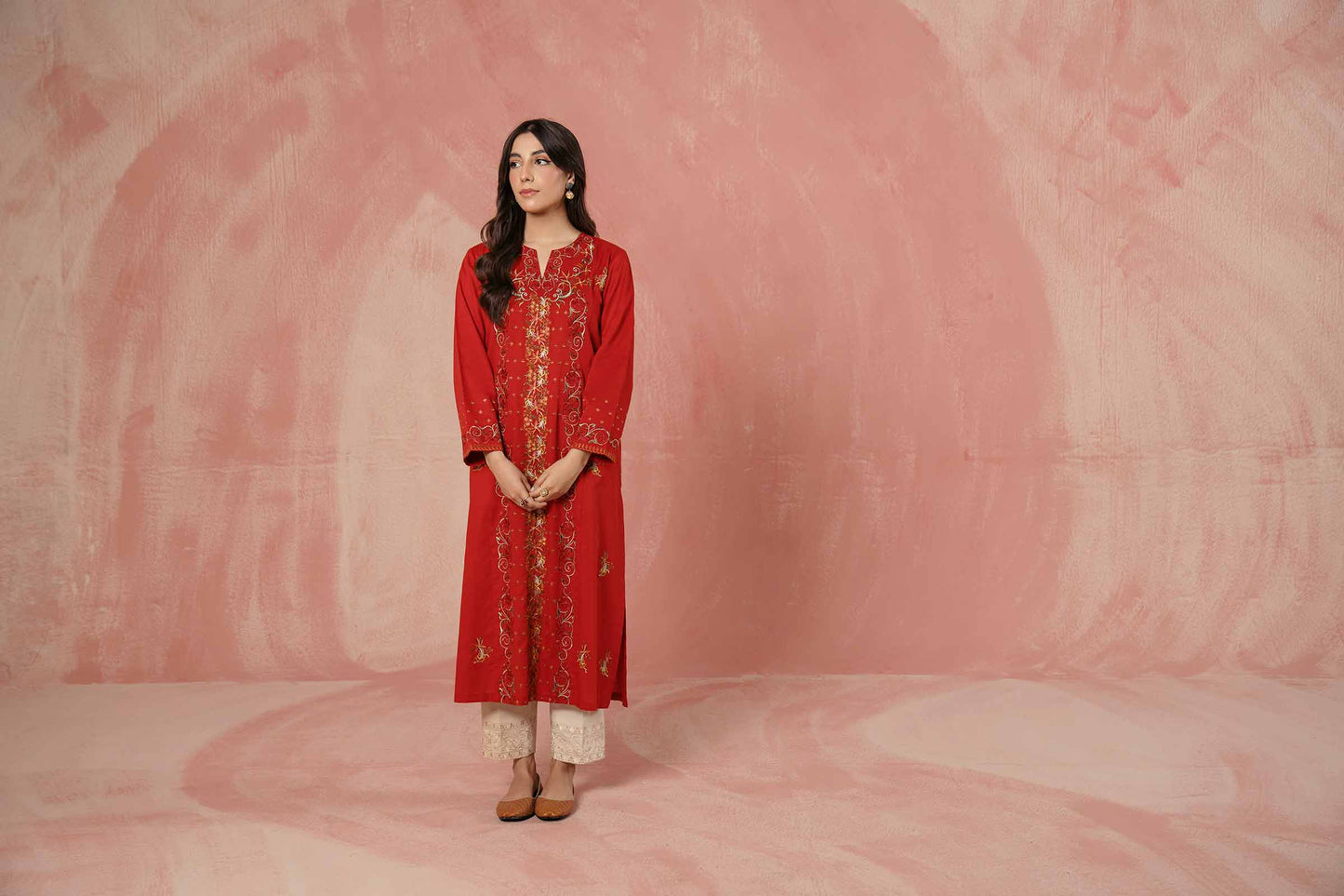 Nishat Linen - Embroidered Shirt - PW23-75