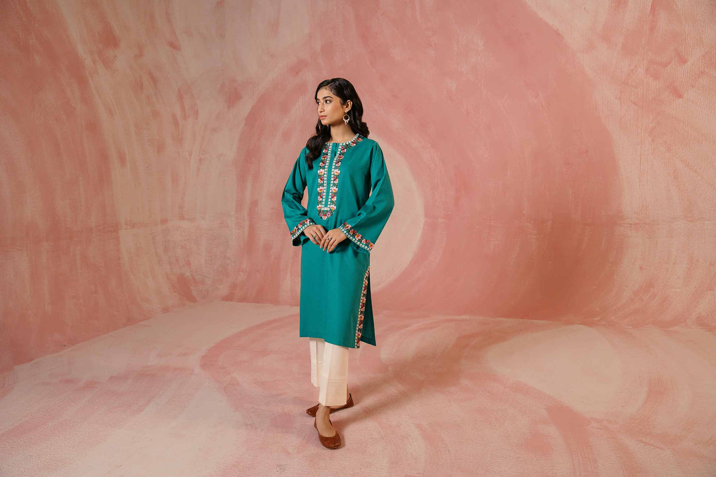 Nishat Linen - Embroidered Shirt - PW23-78