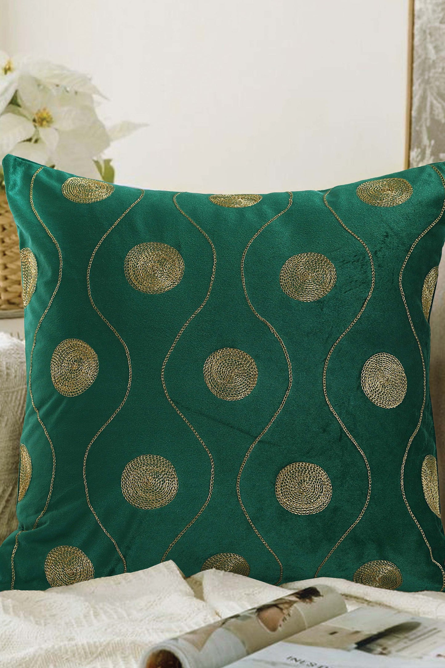 Nishat Linen - Polki Cushion Cover Emb