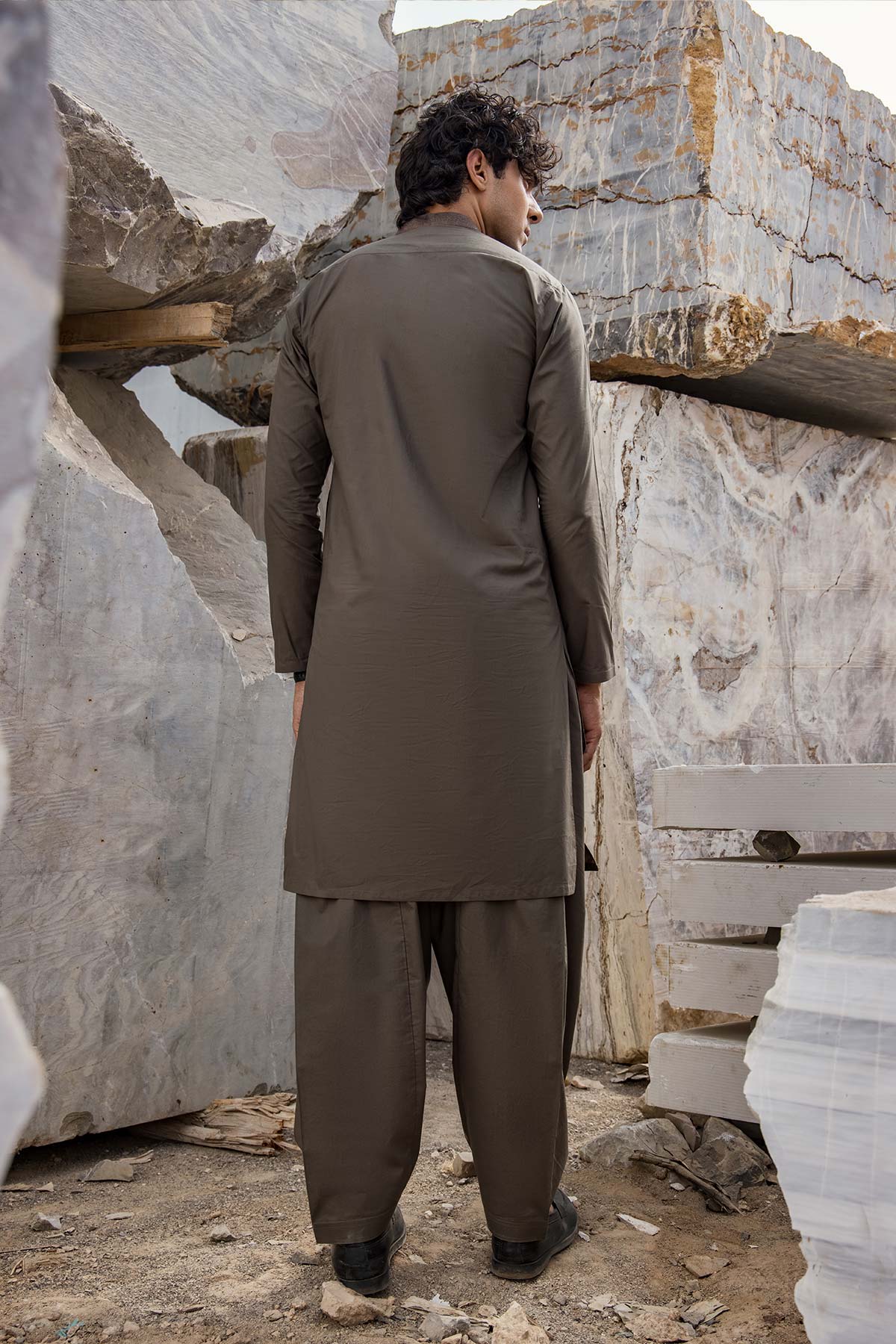 Dyed Embroidered Cambric Kurta Shalwar