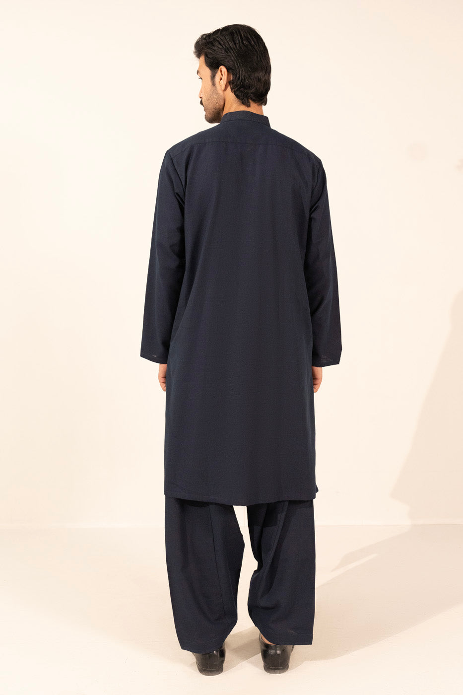 Dyed Embroidered Khaddar Shalwar Kameez