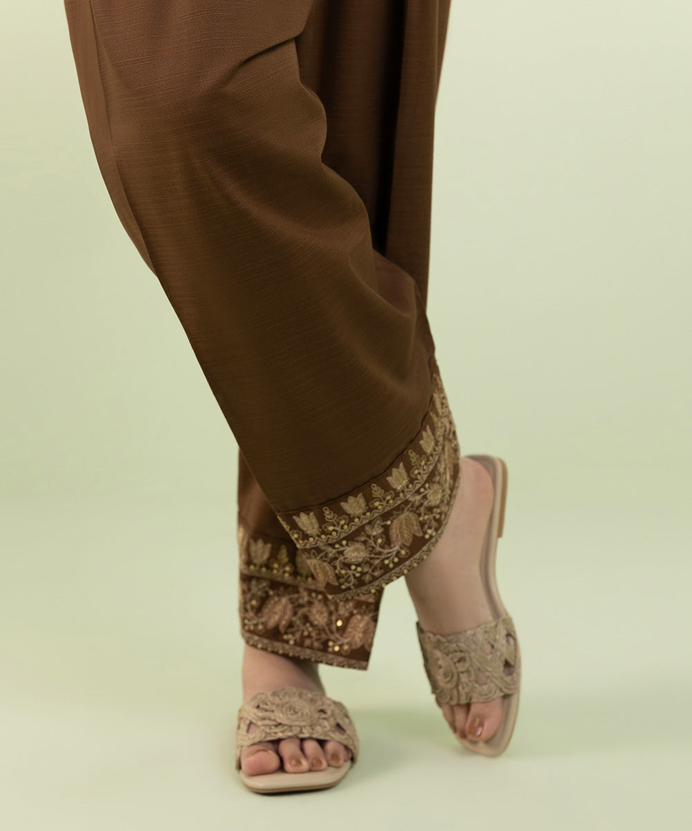 Sapphire - Embroidered Khaddar Shalwar