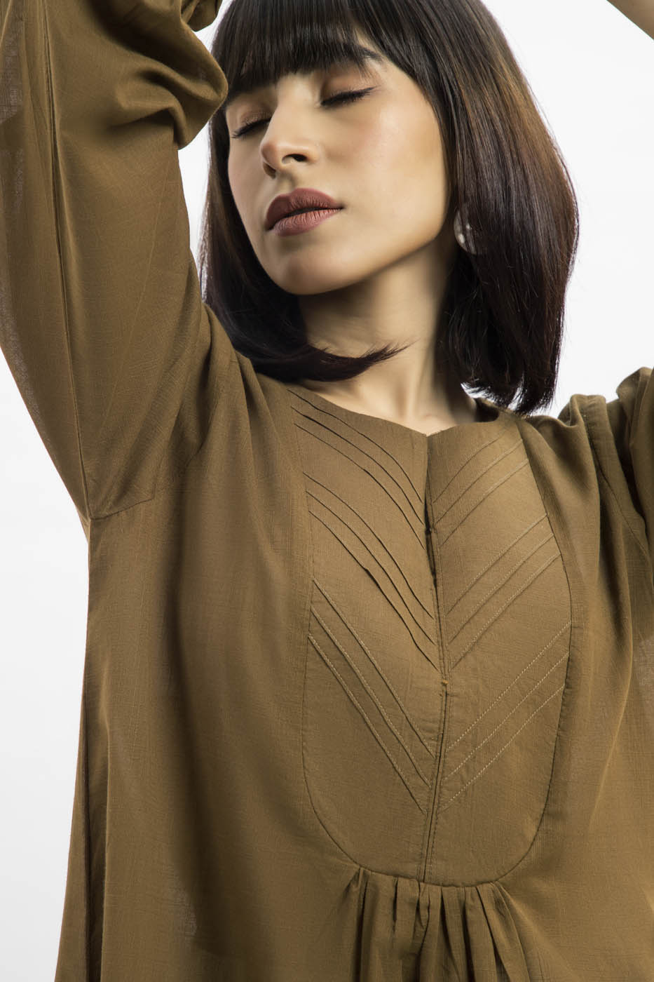 Dyed Slub Lawn Kurti