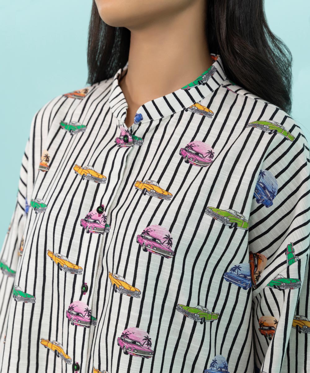 Sapphire - Printed Khaddar Shirt