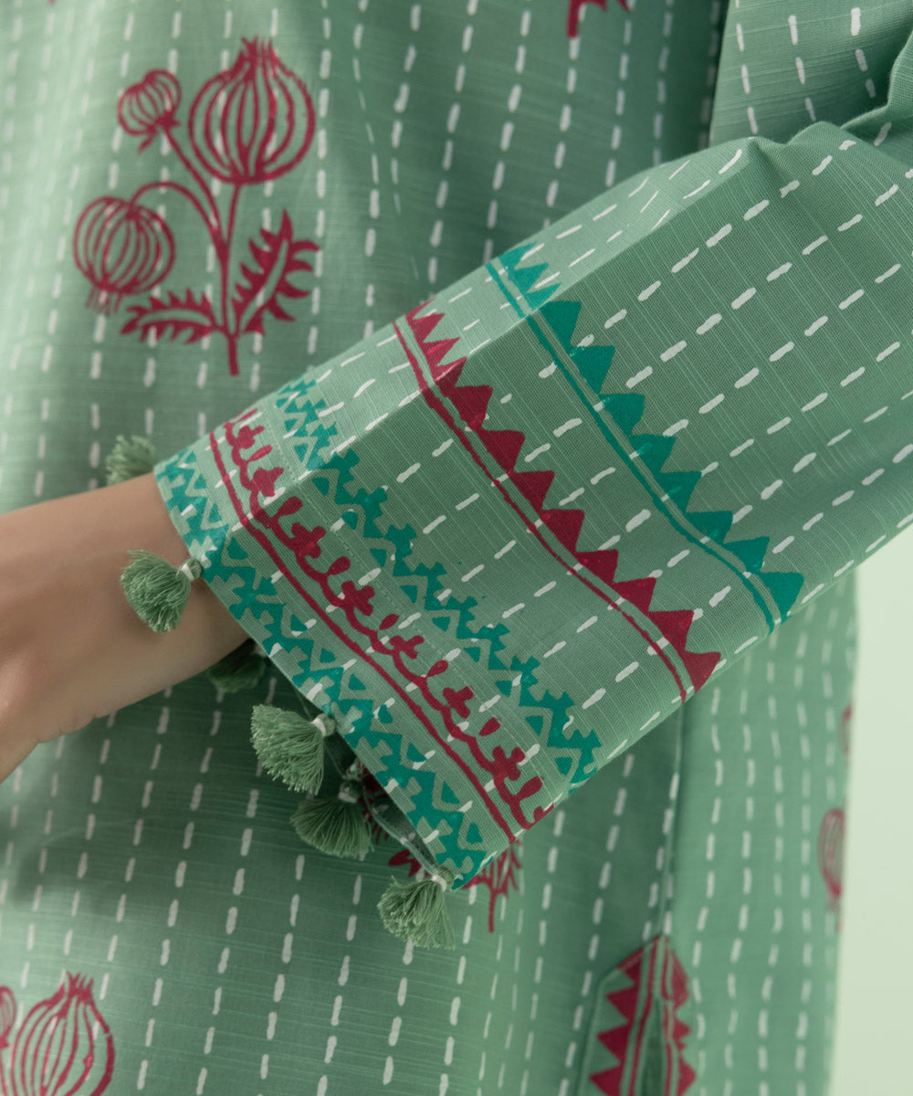 Sapphire - Block Printed Khaddar Shirt