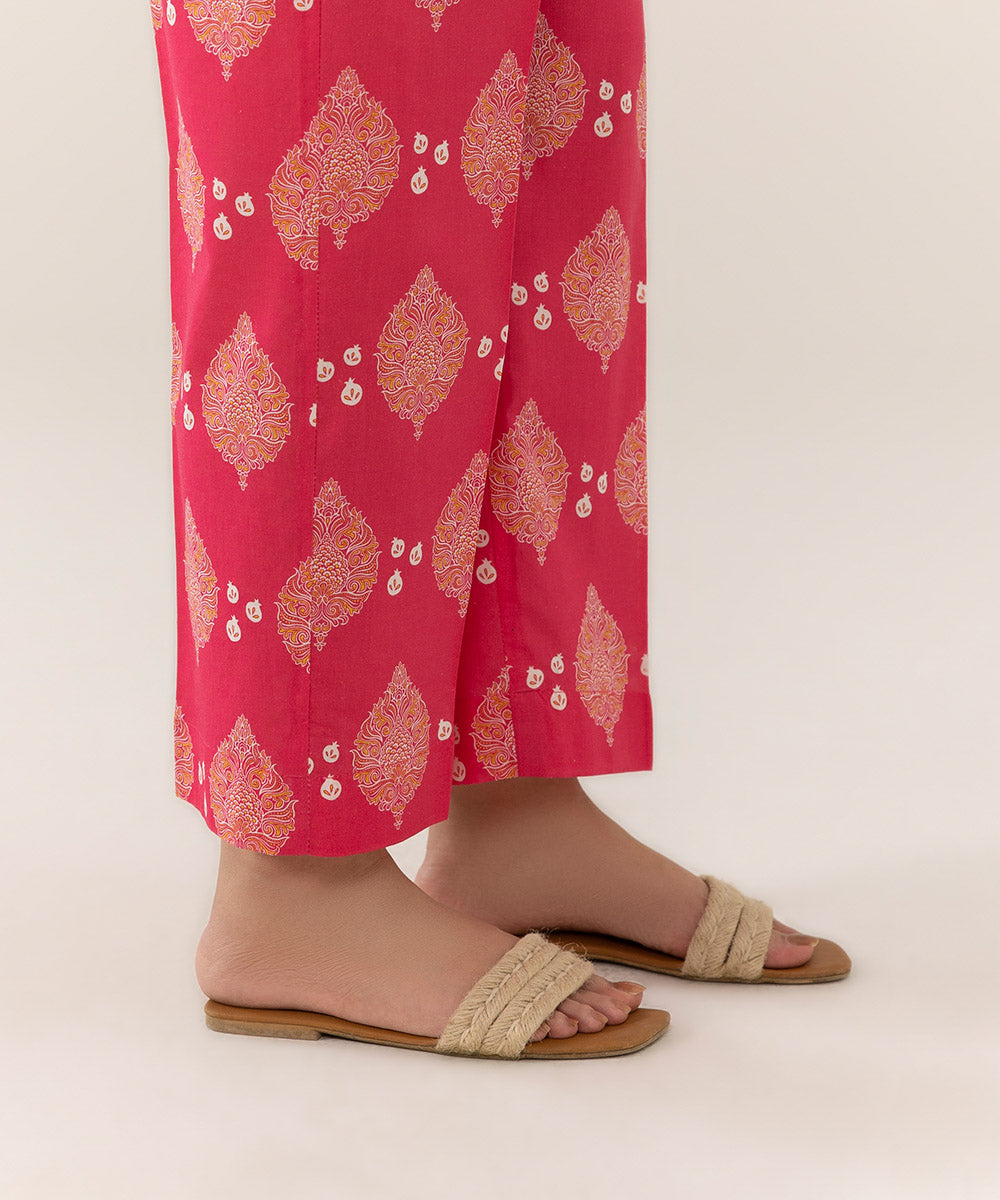 Sapphire - Printed Cambric Cigarette Pants