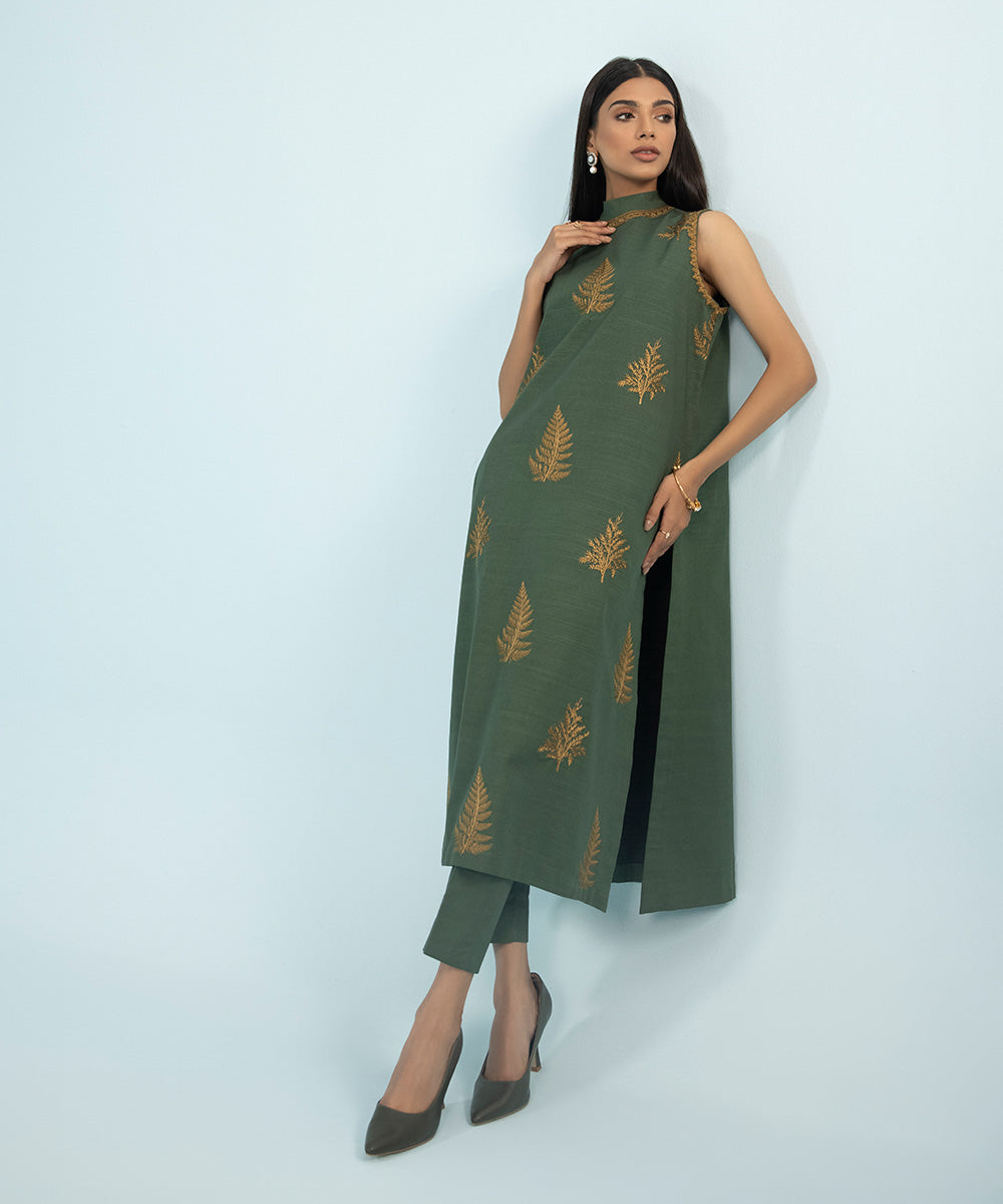 Sapphire - 2 Piece - Embroidered Cambric Suit