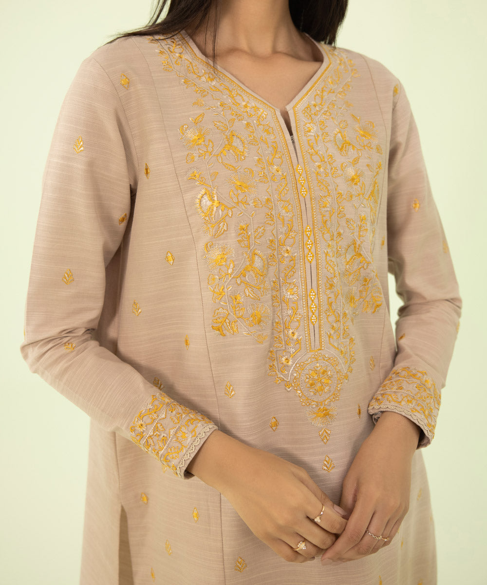 Sapphire - 3 Piece - Embroidered Khaddar Suit