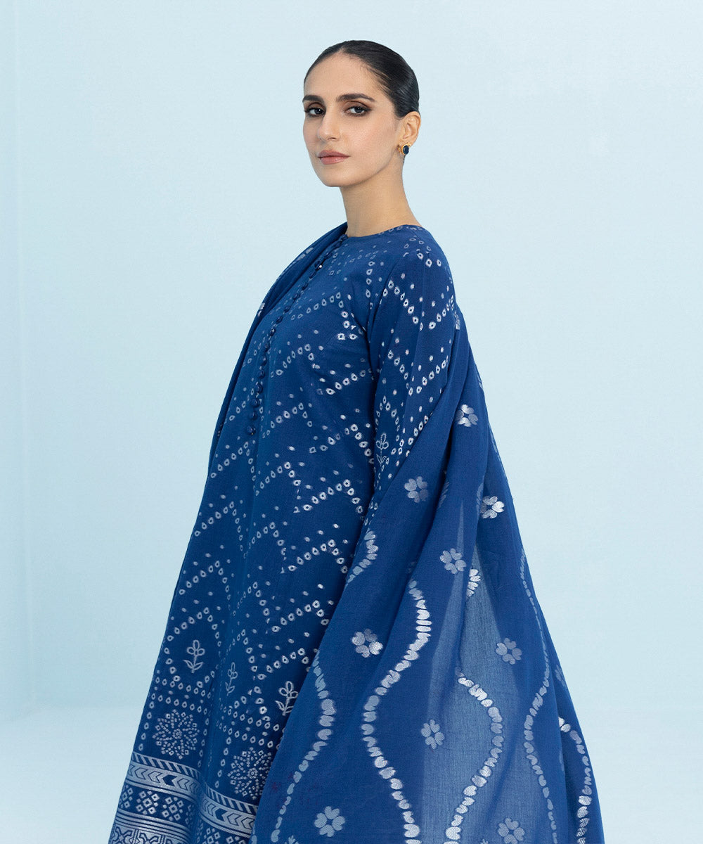 Sapphire - 3 Piece - Dyed Jacquard Suit
