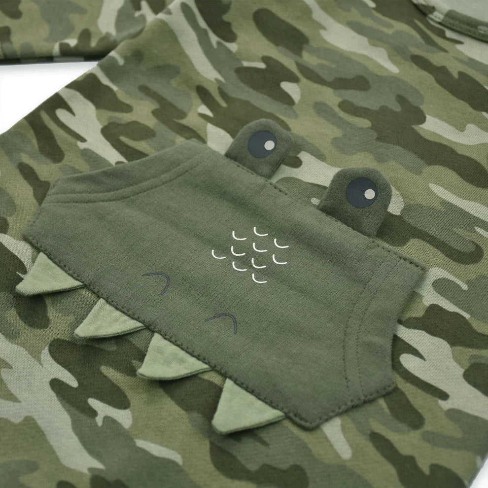 Cuddle & Cradle - Baby Fleece Romper (Alligator)