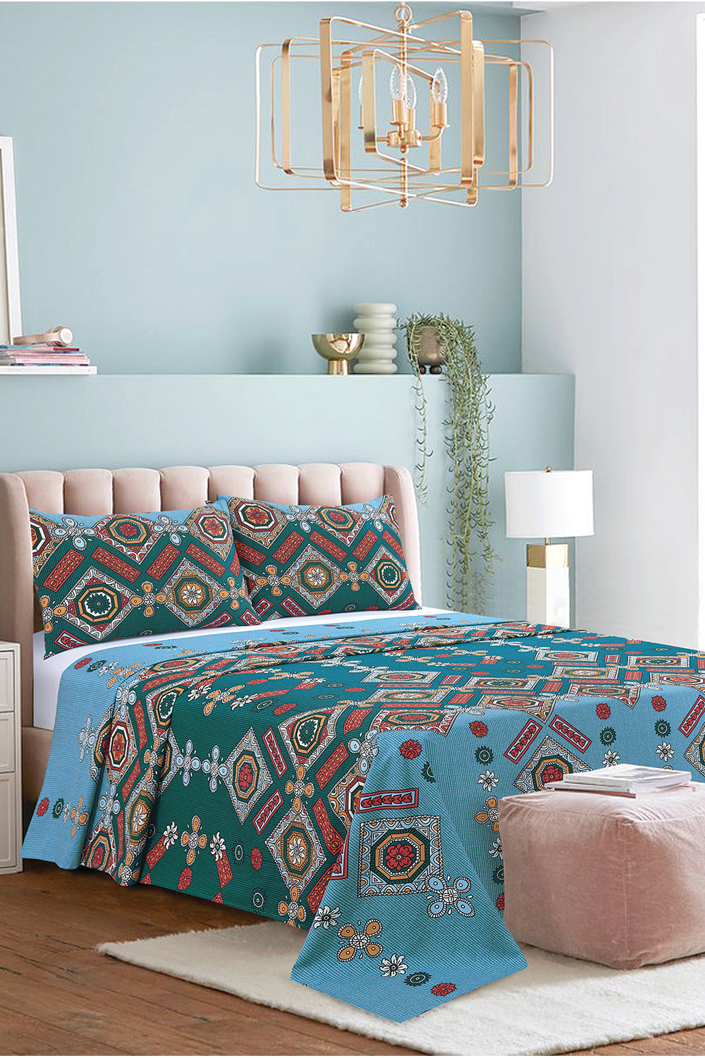 Nishat Linen - Vintage Tiles Sheet Set