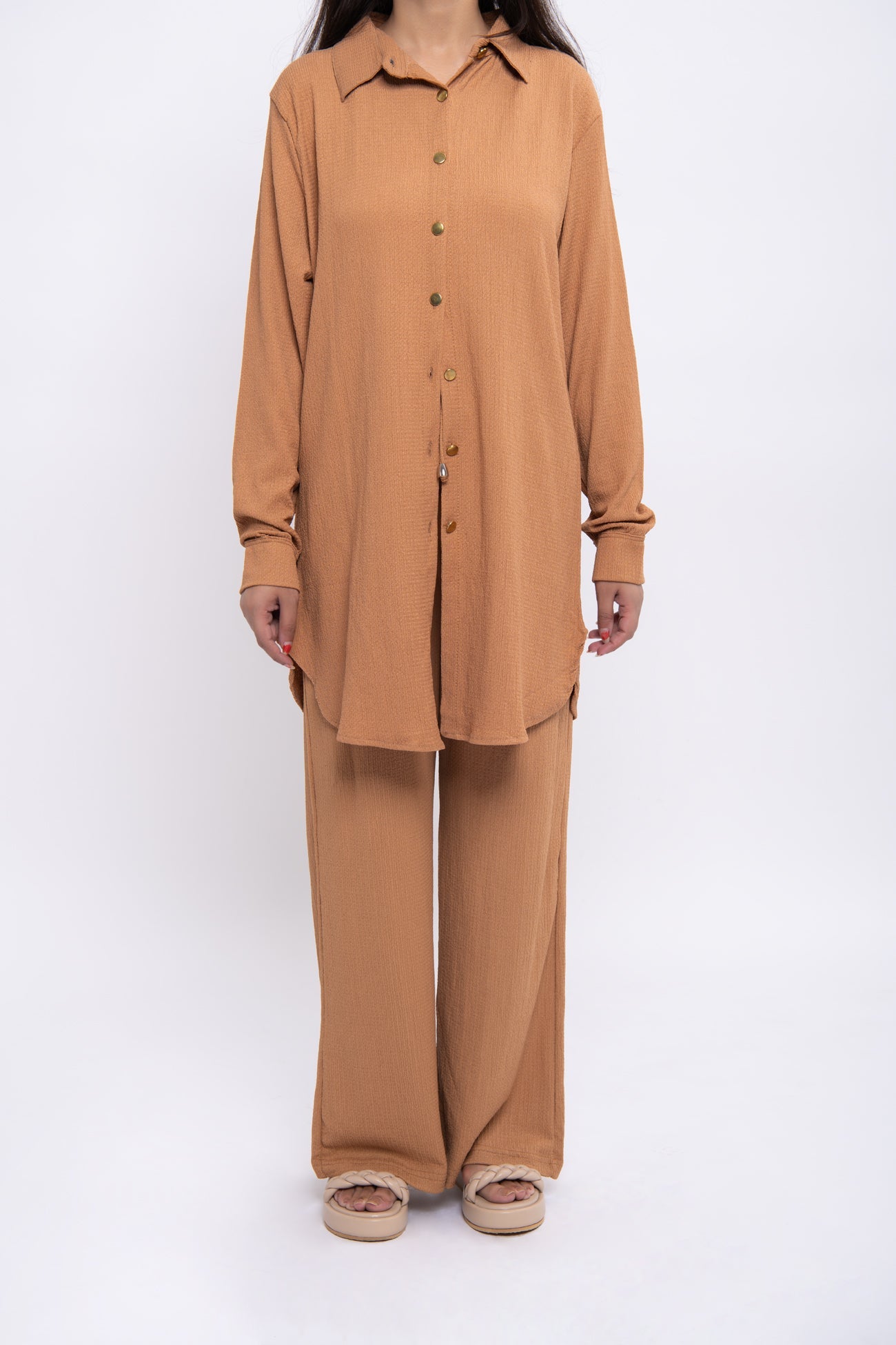 BTW - EMBELLISHED BUTTON DOWN SHIRT WITH TROUSER