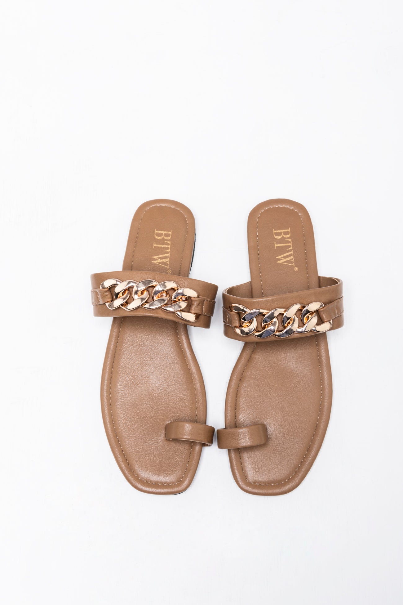 BTW - BRAIDED CHAIN FLAT SANDALS